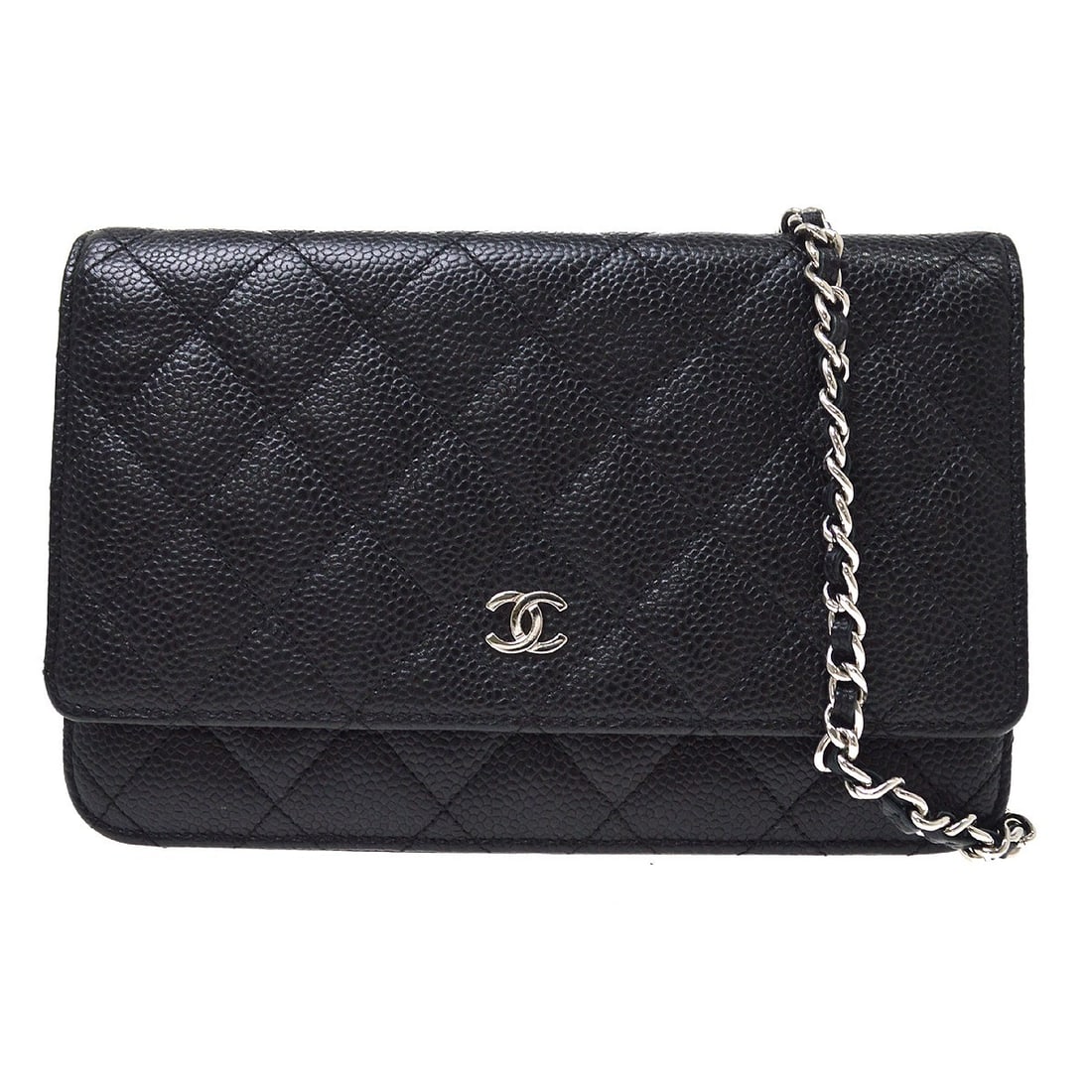 CHANEL Classic WOC Chain Wallet Black Caviar Leather (1 of 9)