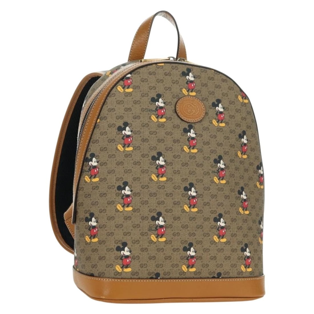 Gucci 552884 Disney Micro GG Supreme PVC Leather Backpack Beige Gold: Gucci 552884 Disney Micro GG Supreme PVC Leather Backpack Beige Gold Gucci Micro GG Supreme Disney backpack in beige and gold, made in Italy from PVC leather and Micro Small GG canvas. This women's ba