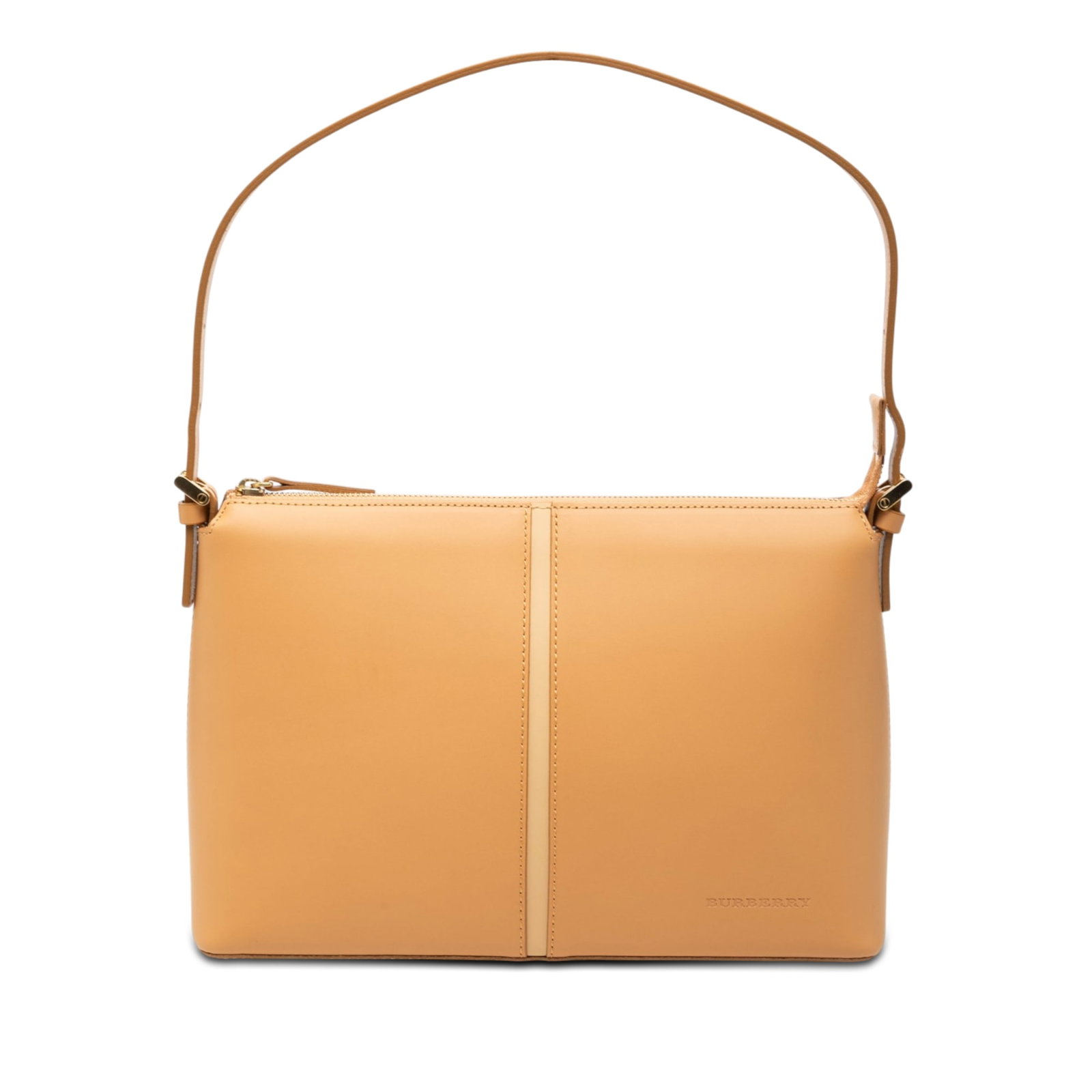 Burberry Leather Shoulder Bag in Beige with Adjustable Strap (1 of 6)