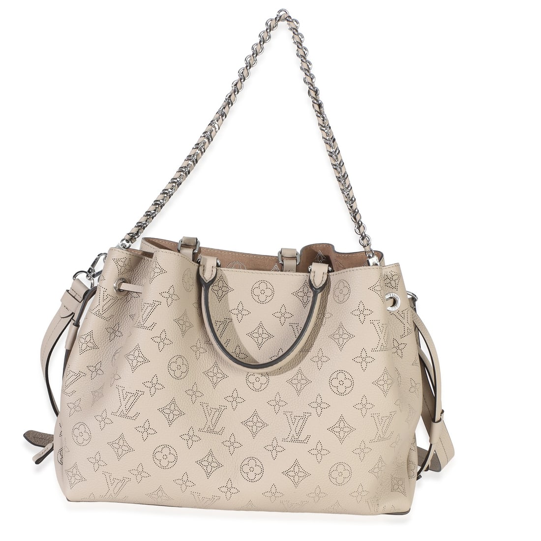 Louis Vuitton Mahina Bella Tote Gray Leather Shoulder Bag (1 of 6)