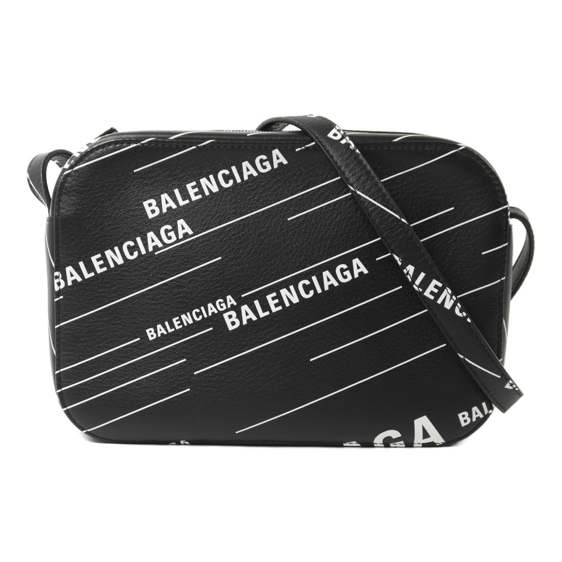 Balenciaga 552370 calfskin shoulder bag black and white (1 of 15)
