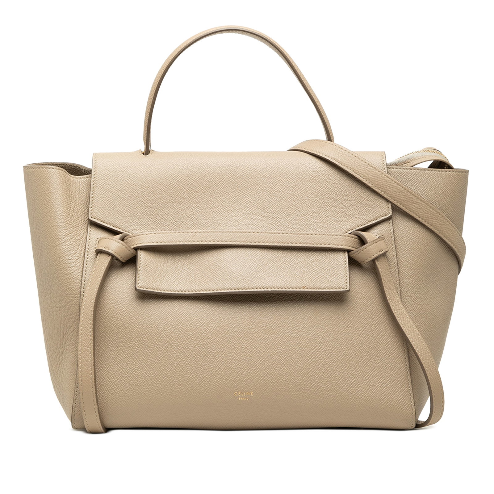 Celine Mini Belt Bag in Beige Grained Calfskin Leather (1 of 6)