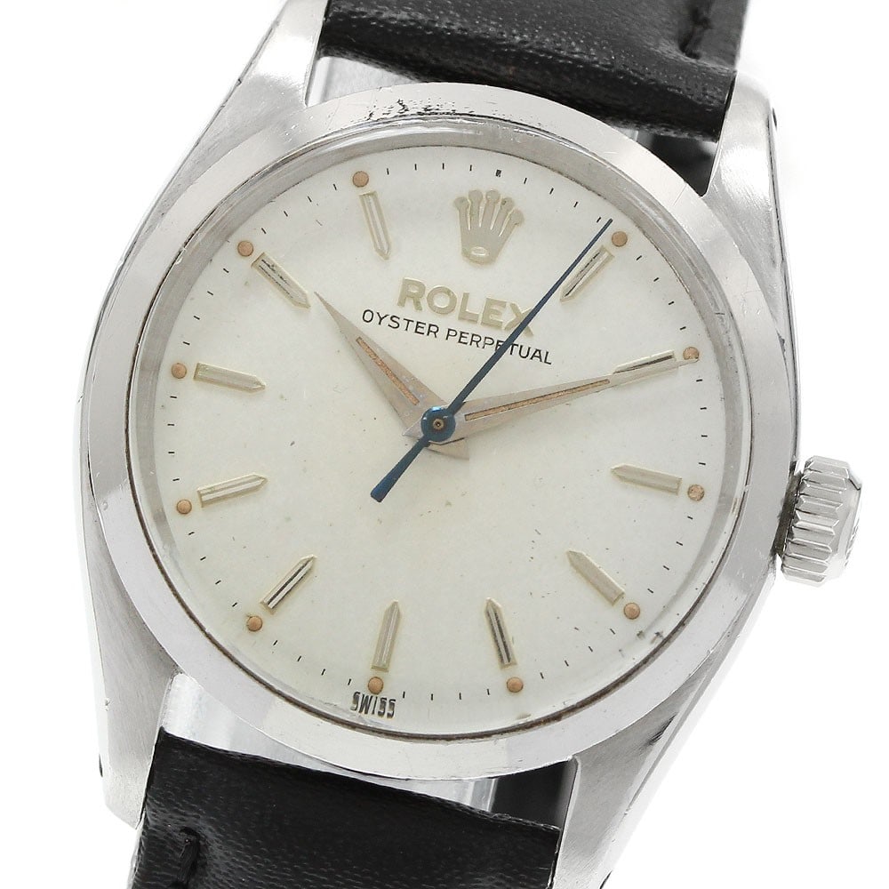 Rolex Oyster Perpetual Ref 6548 automatic stainless steel unisex wristwatch: Rolex Oyster Perpetual Ref 6548 automatic stainless steel unisex wristwatch Vintage Rolex Oyster Perpetual ref. 6548 wristwatch with automatic Cal. 1130 movement. This pre-owned unisex watch features 