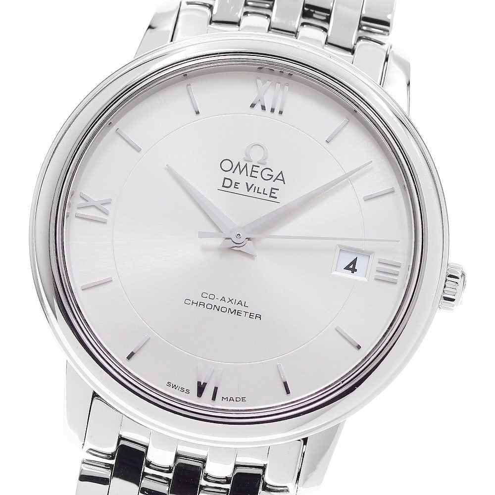 OMEGA De Ville Prestige 424.10.37.20.02.001 Automatic Date Men's Watch: OMEGA De Ville Prestige 424.10.37.20.02.001 Automatic Date Men's Watch OMEGA De Ville Prestige Co-Axial Date automatic wristwatch for men with a silver dial and stainless steel case and bracelet. This