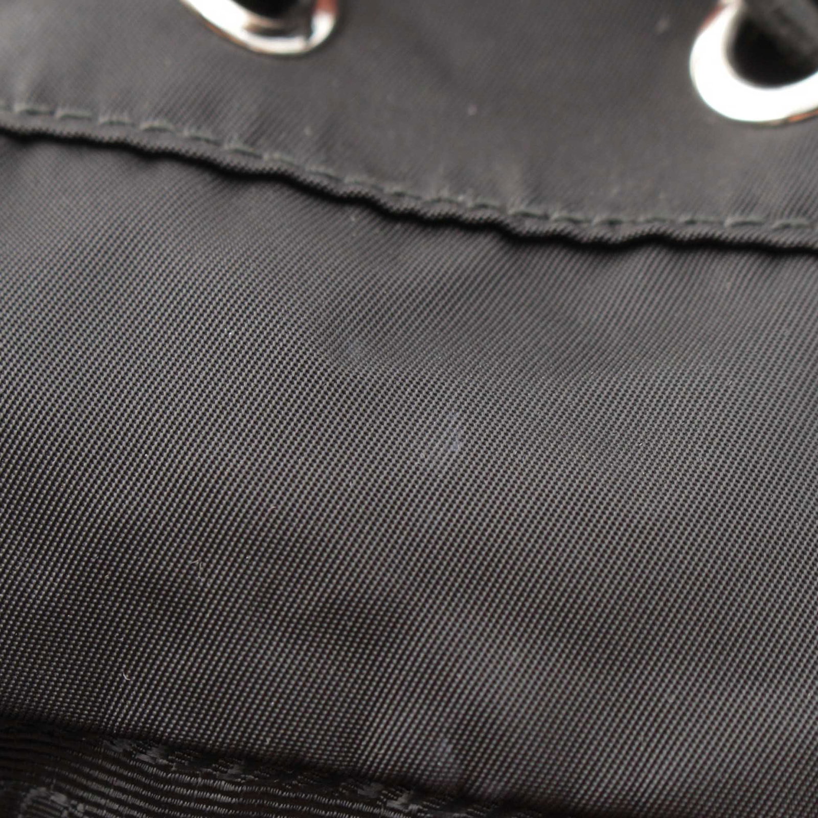 Prada Tessuto Nylon Drawstring Flap Backpack Black - 7