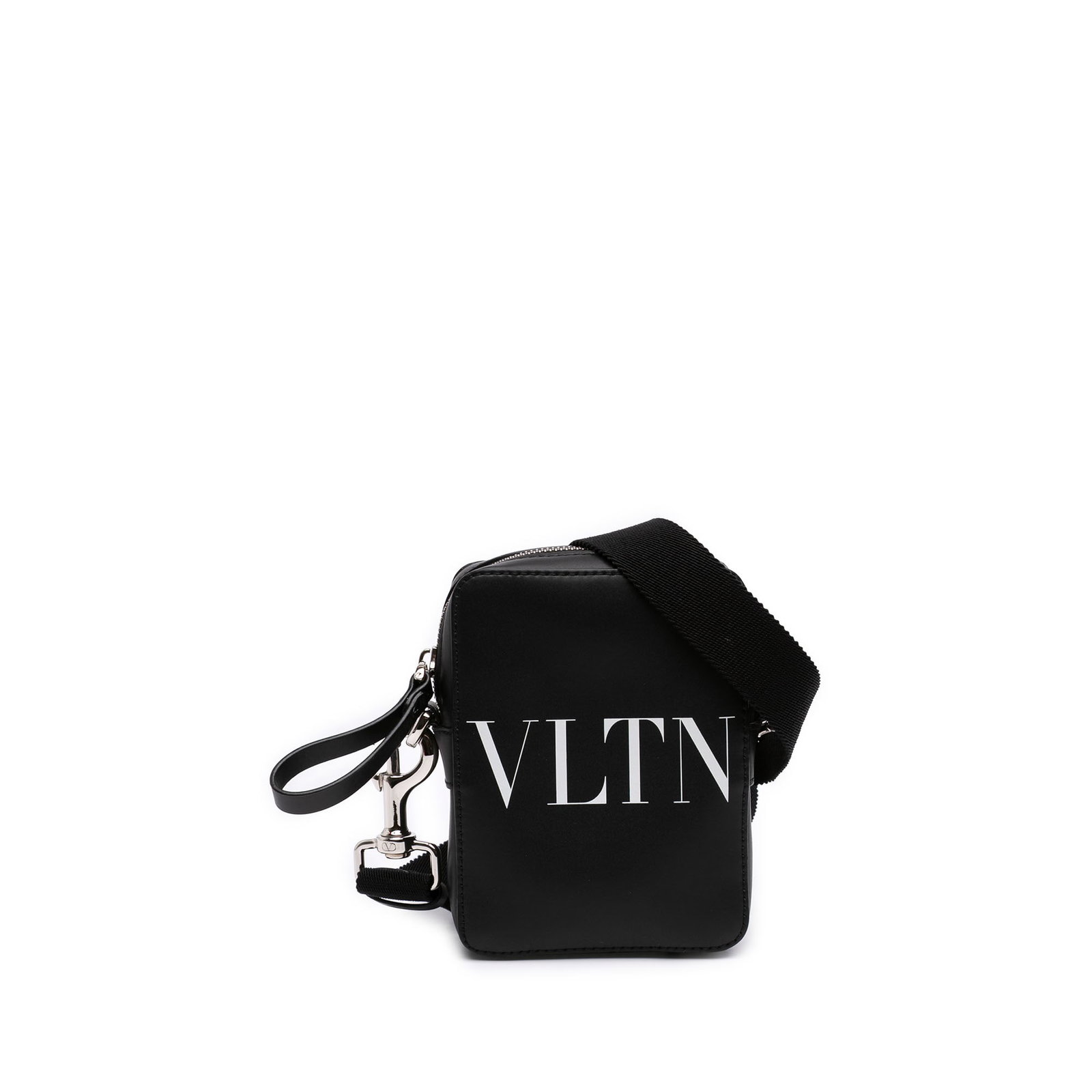Valentino VLTN Small Leather Crossbody Bag Black: Valentino VLTN Small Leather Crossbody Bag Black Compact and versatile, this Valentino Small Leather VLTN Crossbody is crafted in black leather with a detachable, adjustable nylon strap and a top zip 