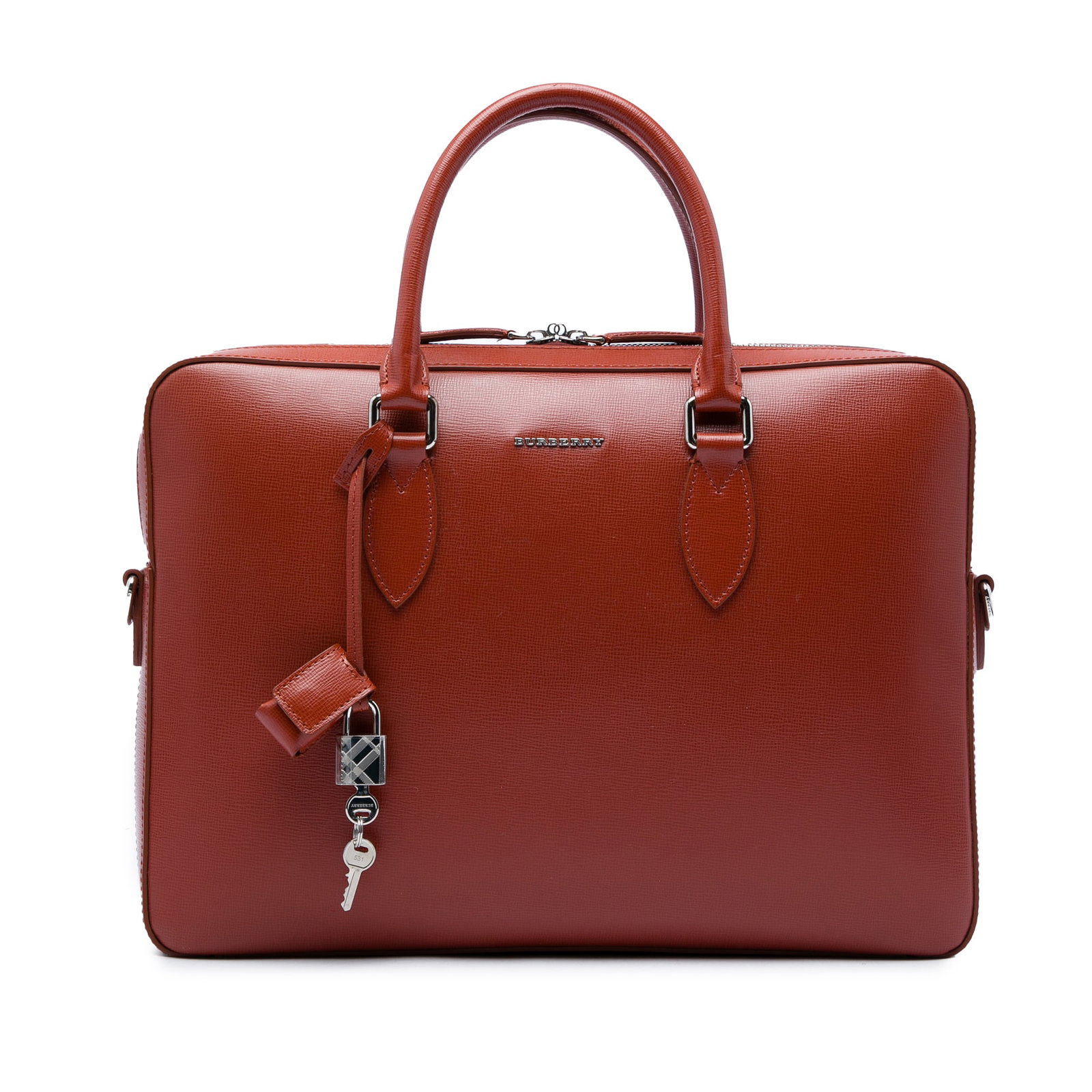 Burberry Barrow Leather Briefcase with Detachable Canvas Strap (1 of 5)