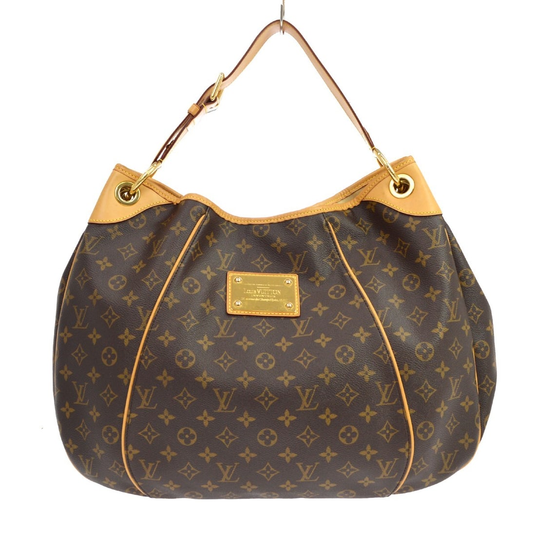 Louis Vuitton Galliera GM Monogram Canvas Shoulder Bag M56381: Louis Vuitton Galliera GM Monogram Canvas Shoulder Bag M56381 Vintage Louis Vuitton Galliera GM shoulder bag in brown Monogram canvas with leather trim and beige leather shoulder strap. The bag featur