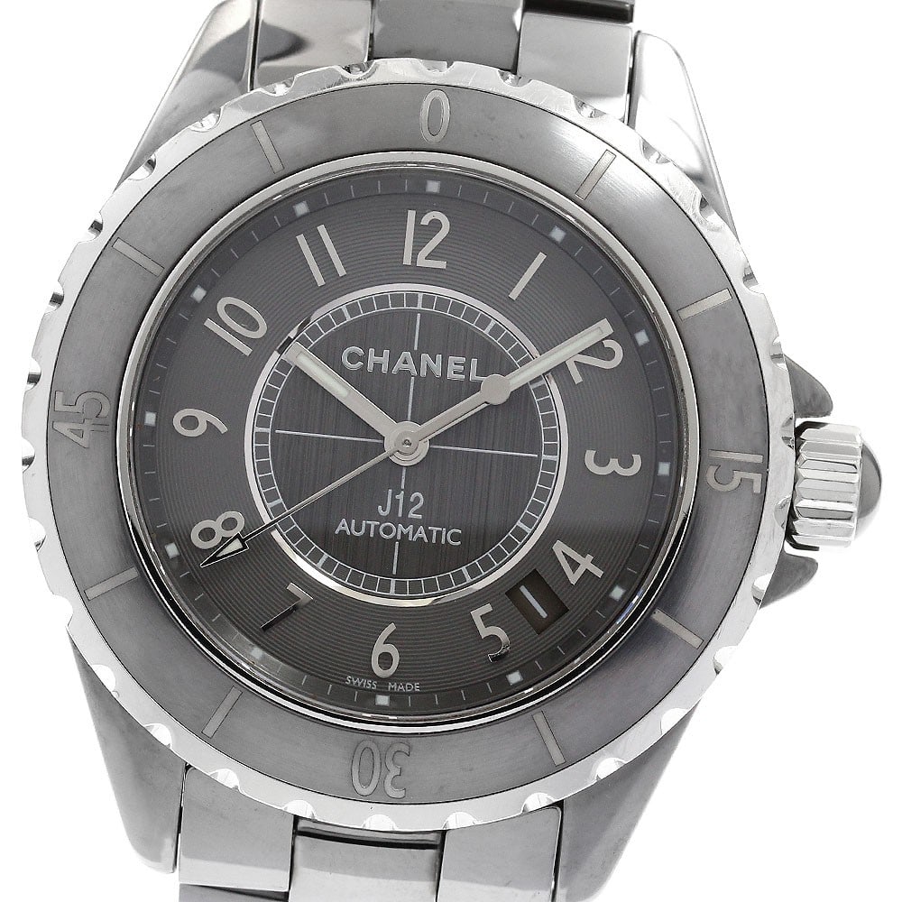 CHANEL J12 Chromatic H2979 38mm automatic date mens wristwatch: CHANEL J12 Chromatic H2979 38mm automatic date mens wristwatch CHANEL J12 Chromatic men's wristwatch with automatic movement and date display. This Swiss-made model features a gray dial with a titaniu