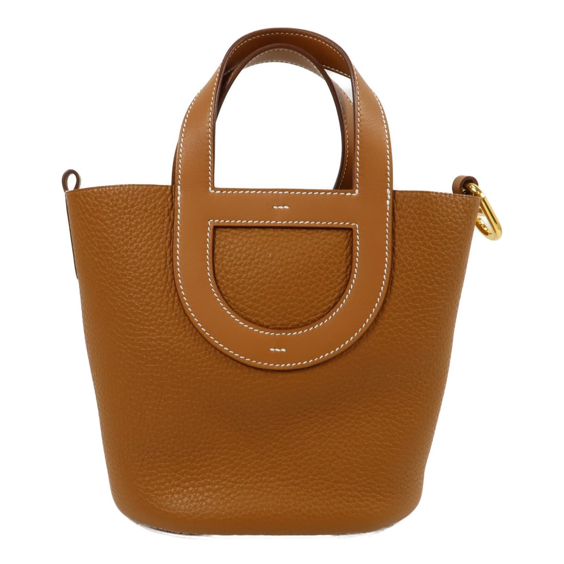 Hermes In The Loop 18 Clemence Calfskin Handbag Gold Tone (1 of 14)