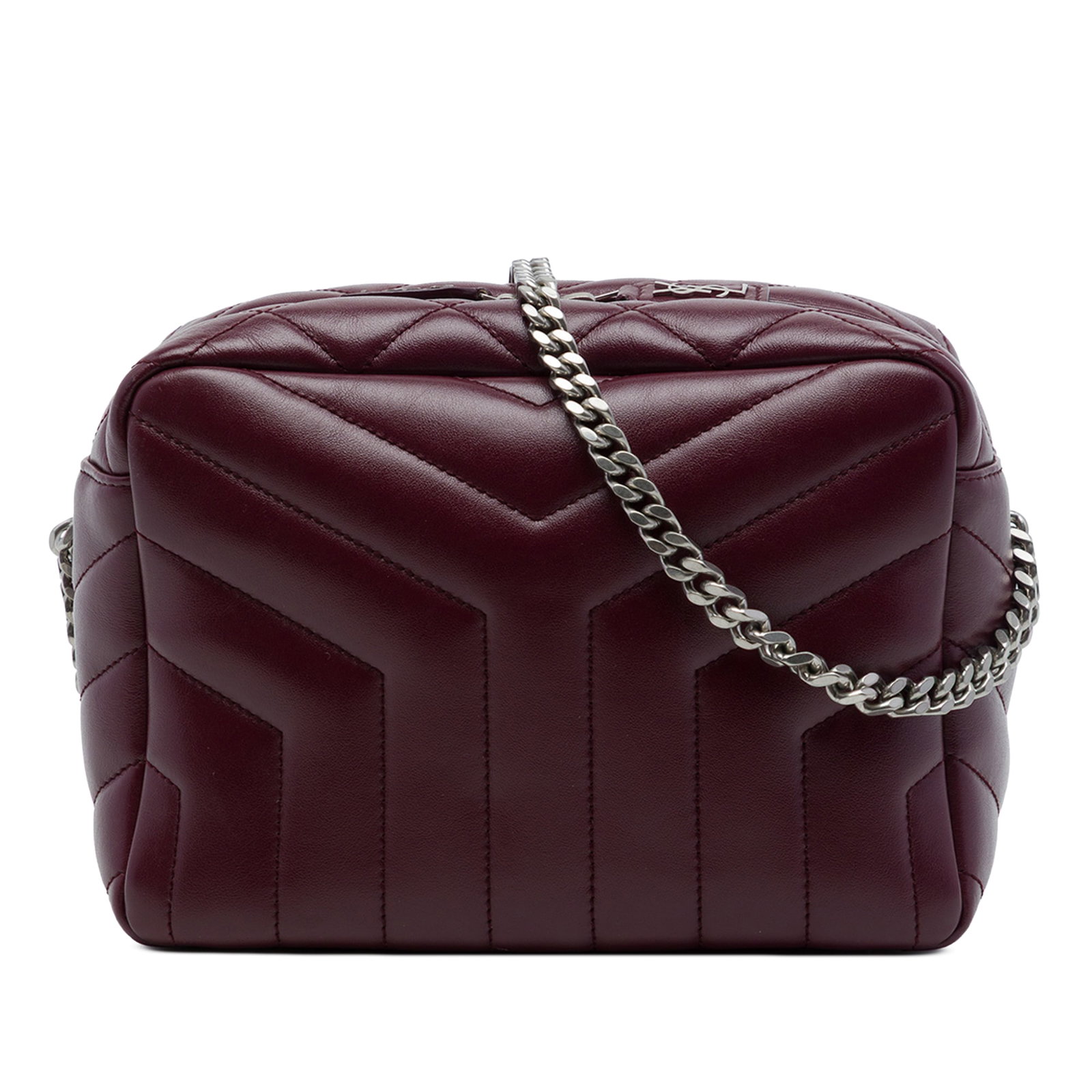 Saint Laurent LouLou Bowling Bag Small Matelasse Leather Red: Saint Laurent LouLou Bowling Bag Small Matelasse Leather Red Saint Laurent Small Matelasse LouLou Bowling Bag in red leather with a quilted body, curb chain and leather strap, top zip closure, and an 