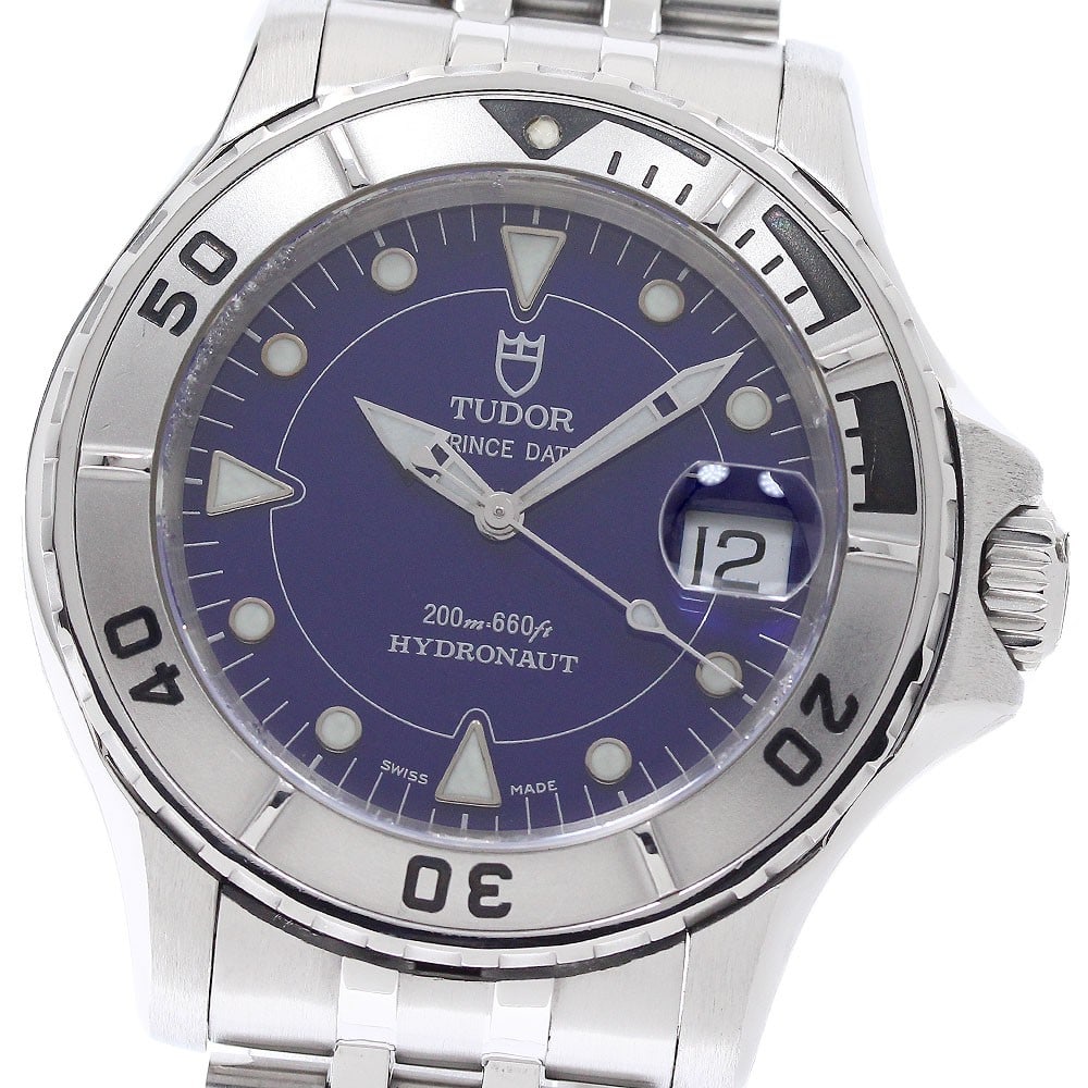TUDOR Prince Date Hydronaut 89190 Mens Automatic Blue Dial Watch (1 of 6)