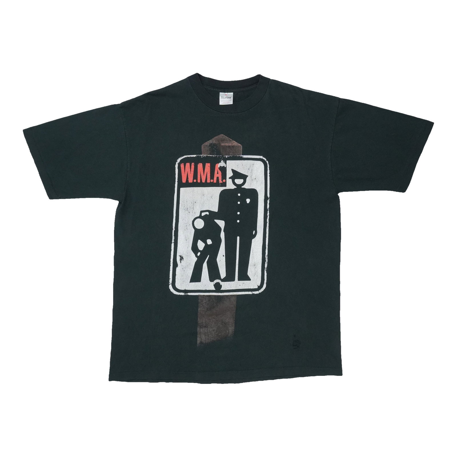Vintage 1993 Pearl Jam WMA Police Black Cotton T Shirt XL (1 of 8)