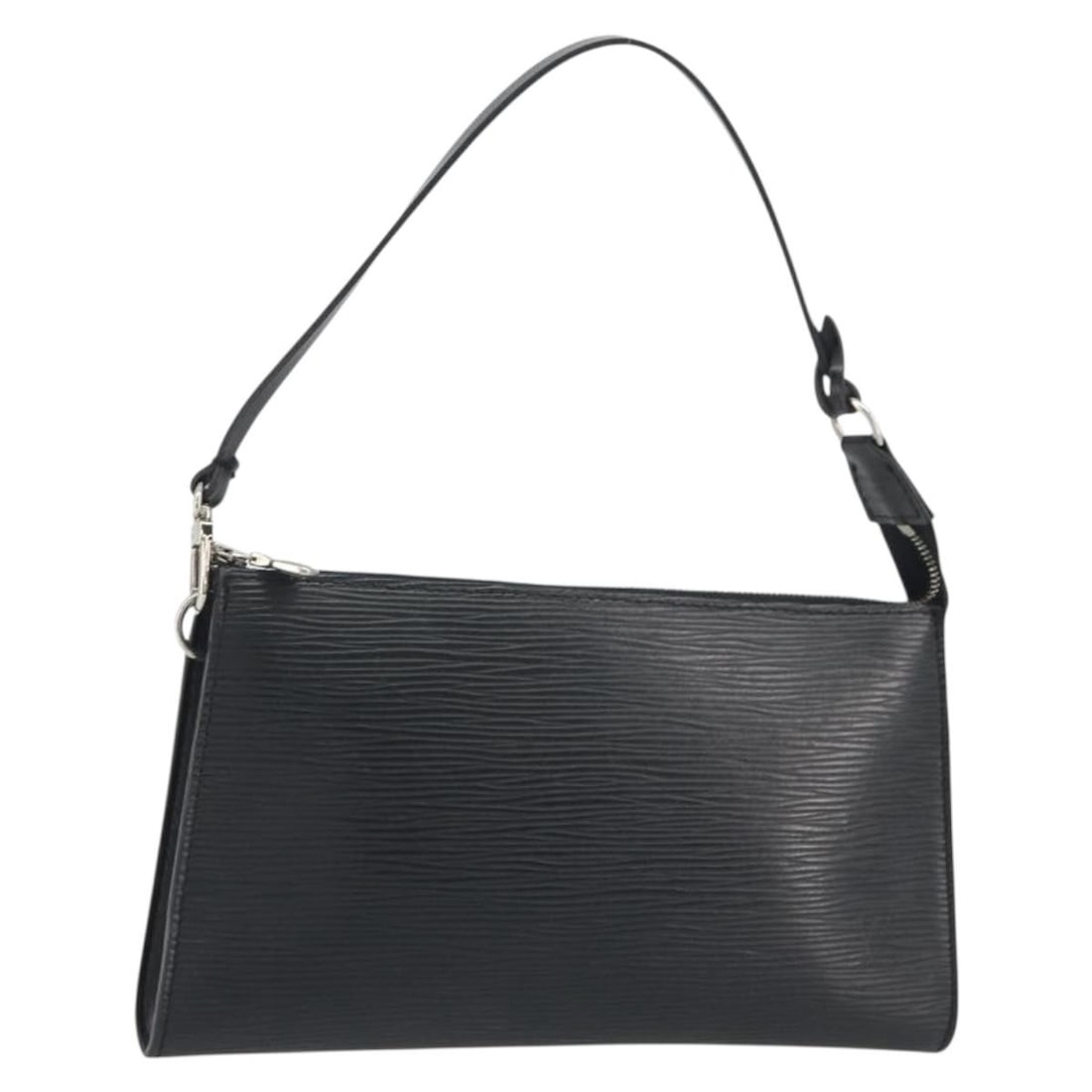 Louis Vuitton M52982 Epi Leather Accessory Pouch Black: Louis Vuitton M52982 Epi Leather Accessory Pouch Black Louis Vuitton Epi Pochette Accessoires accessory pouch in black Epi leather. Made in France, this women's pouch features a compact silhouette and