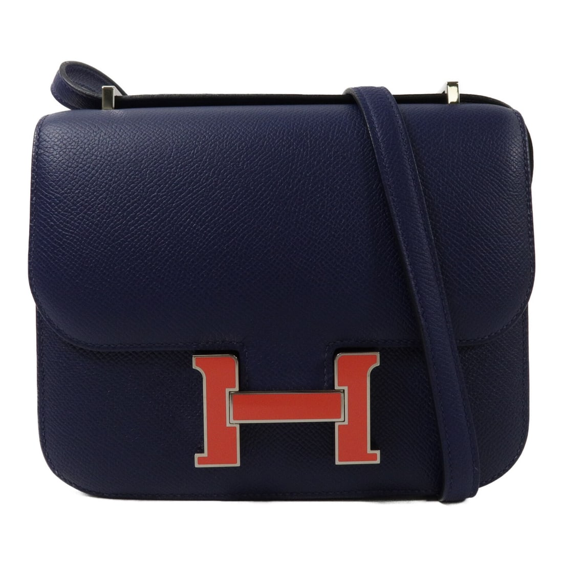 Hermes Constance Mini Epsom Calfskin Shoulder Bag Bleu Saphir PHW (1 of 13)