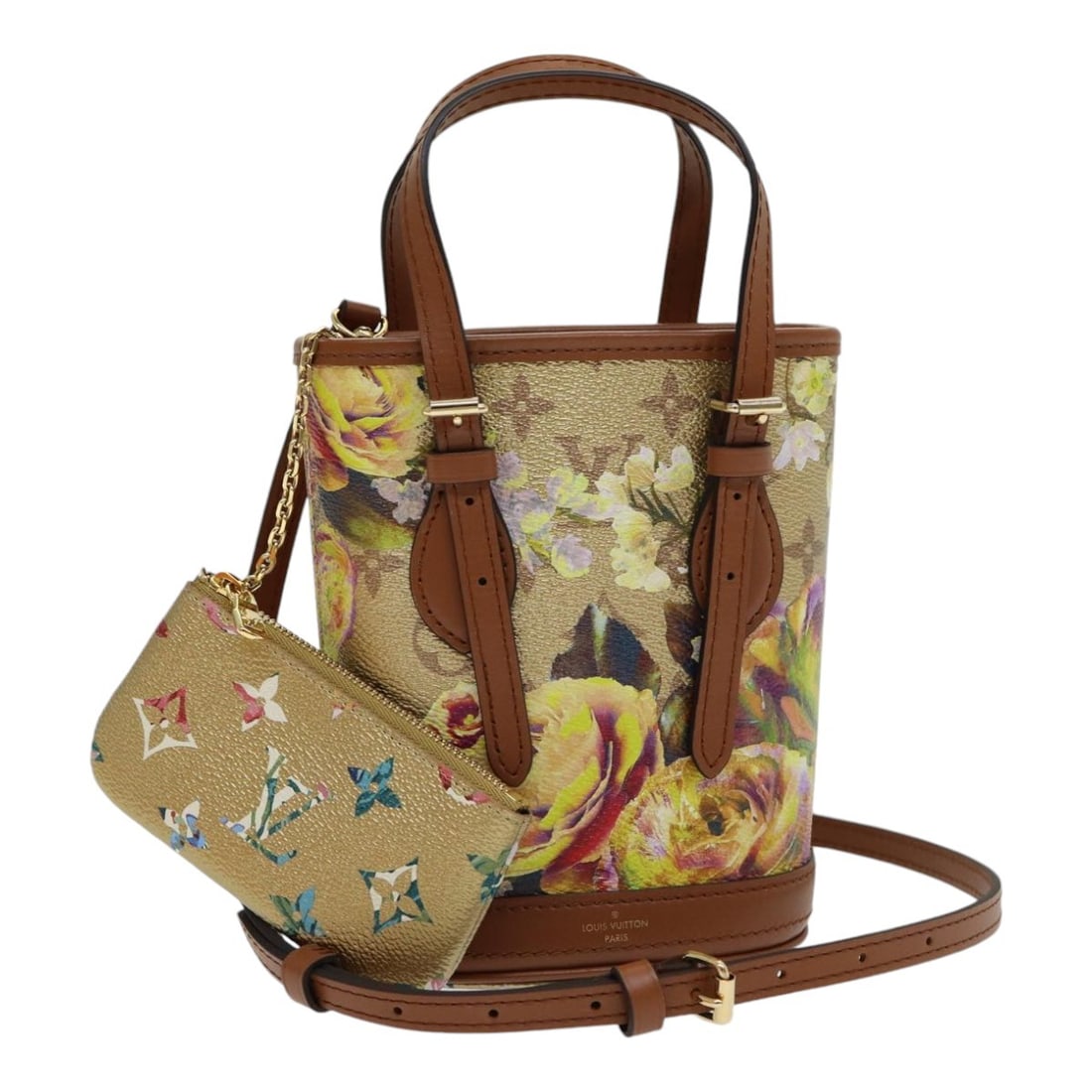 Louis Vuitton M81724 LV Garden Nano Bucket Beige Monogram Canvas Bag: Louis Vuitton M81724 LV Garden Nano Bucket Beige Monogram Canvas Bag Louis Vuitton LV Garden Nano Bucket shoulder bag in beige monogram canvas. This women's bag is made in France and includes a dust b