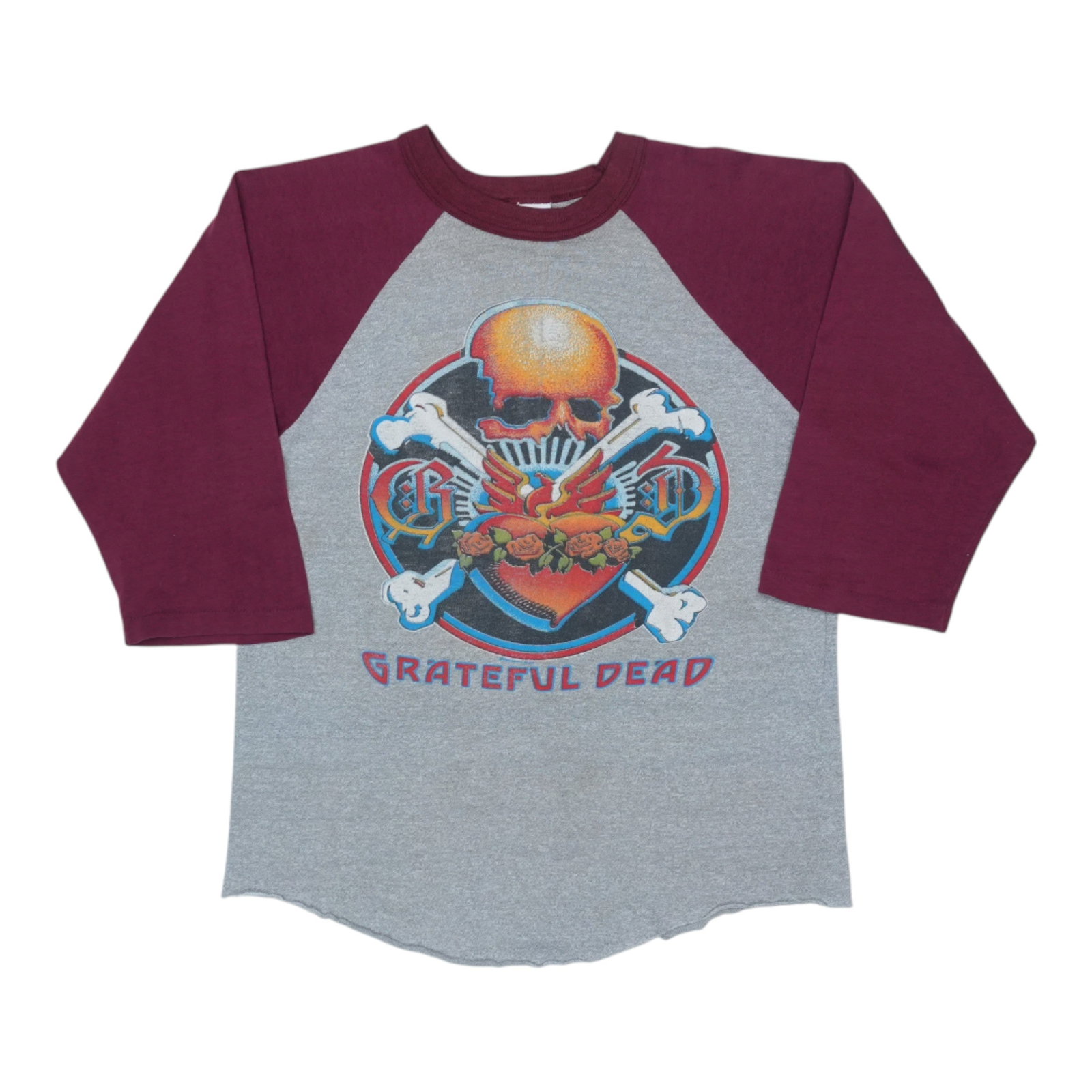 Grateful Dead 1980s Jersey Shirt Grey Medium Front and Back Graphics (1 of 8)