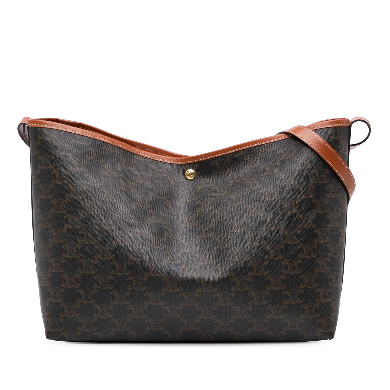 Celine Triomphe Soft Shopper Crossbody Bag Coated Canvas Calfskin (1 of 6)