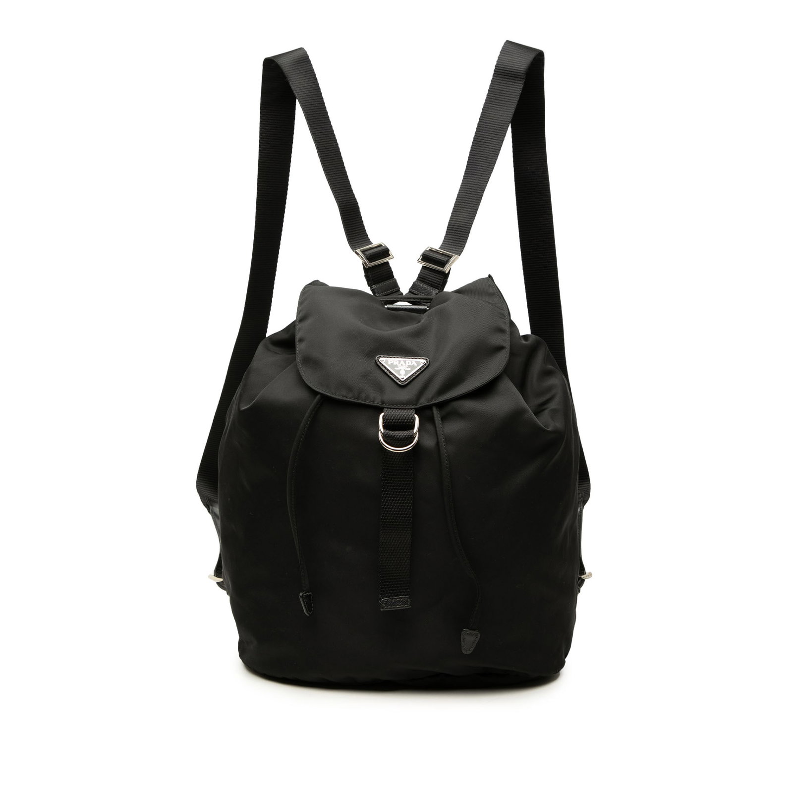 Black Nylon Drawstring Backpack Prada Tessuto (1 of 6)