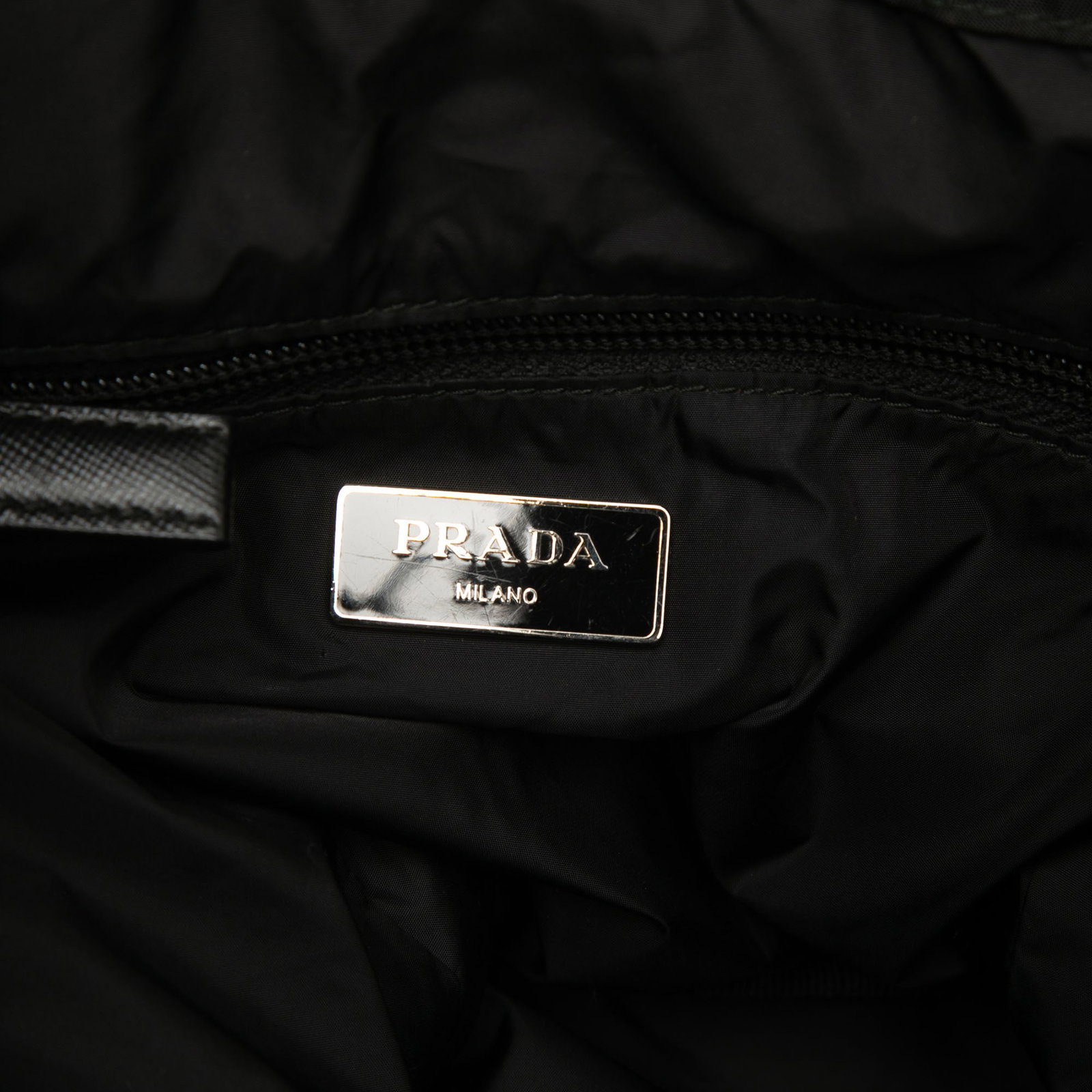 Black Nylon Drawstring Backpack Prada Tessuto - 5