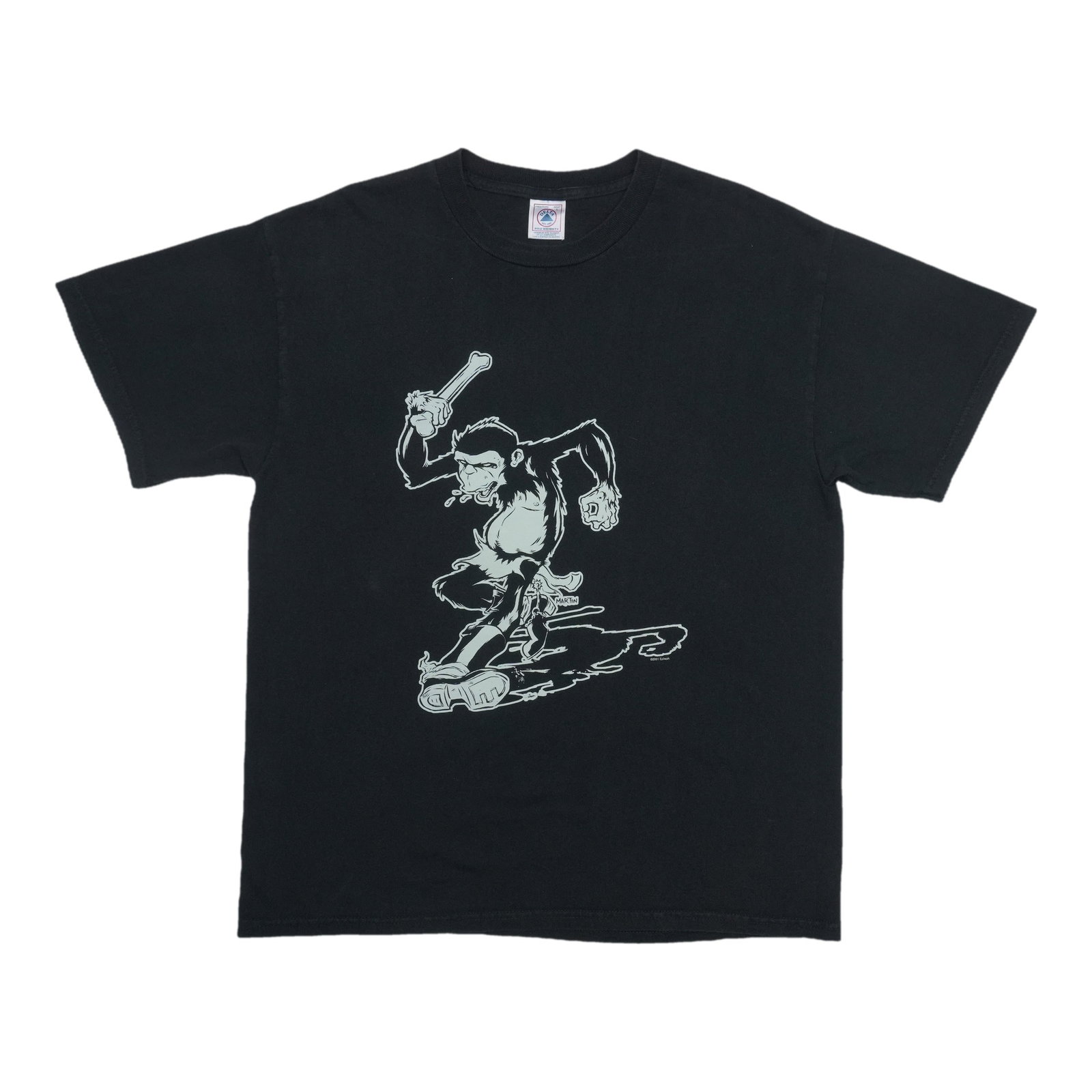 Vintage 2001 Epitaph Records T Shirt Skating Monkey Black Large (1 of 5)