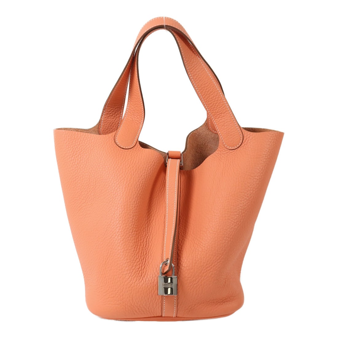Hermes Picotin MM Taurillon Clemence Leather Handbag Crevette PHW (1 of 16)
