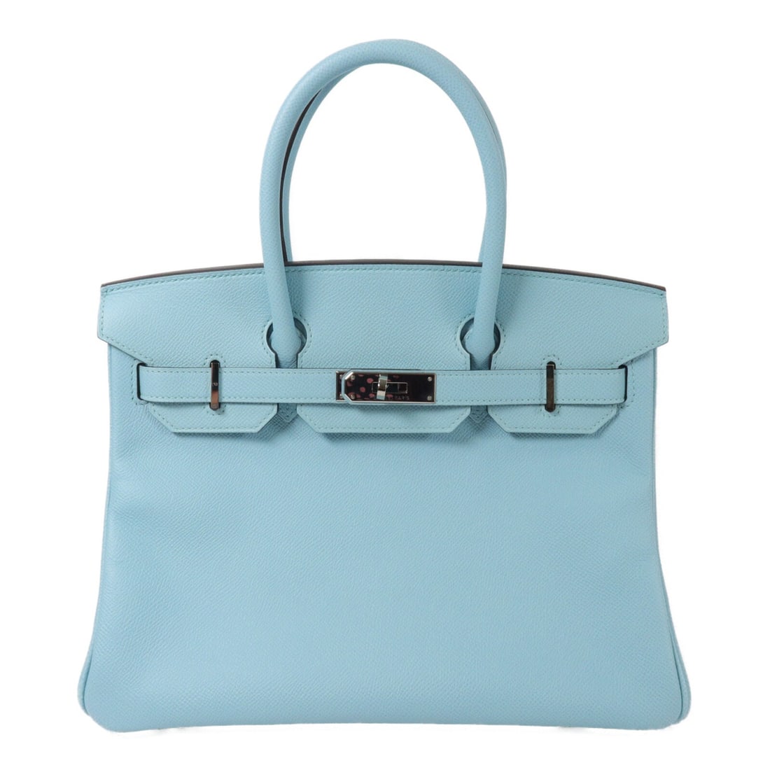 Hermes Birkin 30 Blue Atoll Epsom Calfskin Handbag PHW: Hermes Birkin 30 Blue Atoll Epsom Calfskin Handbag PHW Hermes Birkin 30 handbag in Blue Atoll Veau Epsom leather with palladium-tone hardware. Made in France, this women's handbag features an open int