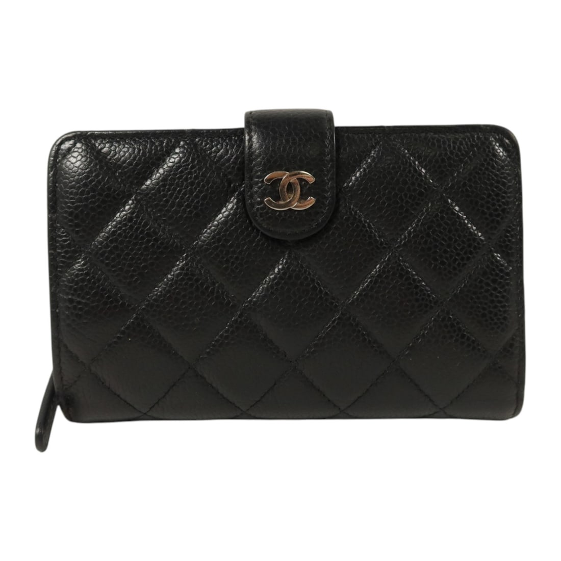 CHANEL A48667 CC bifold wallet in black calfskin (1 of 18)