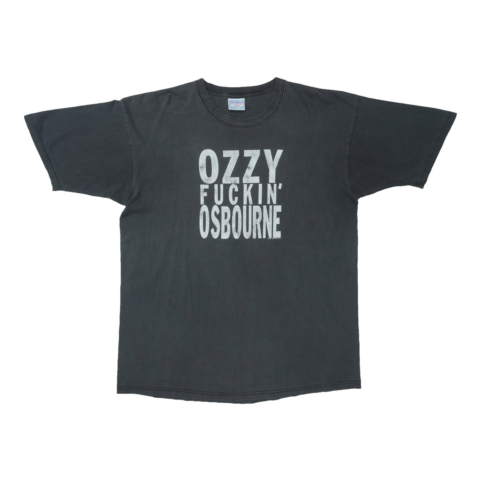 Vintage Ozzy Osbourne Black Cotton T Shirt XL 1990s: Vintage Ozzy Osbourne Black Cotton T Shirt XL 1990s Original vintage 1990s Ozzy Osbourne shirt in black cotton. This is a true vintage piece, not a modern reproduction. It is in good condition with sm