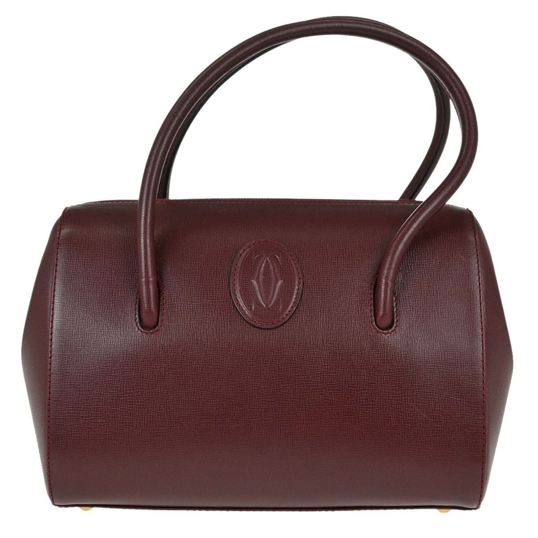 Cartier Must de Cartier Burgundy Leather Top Handle Bag (1 of 15)