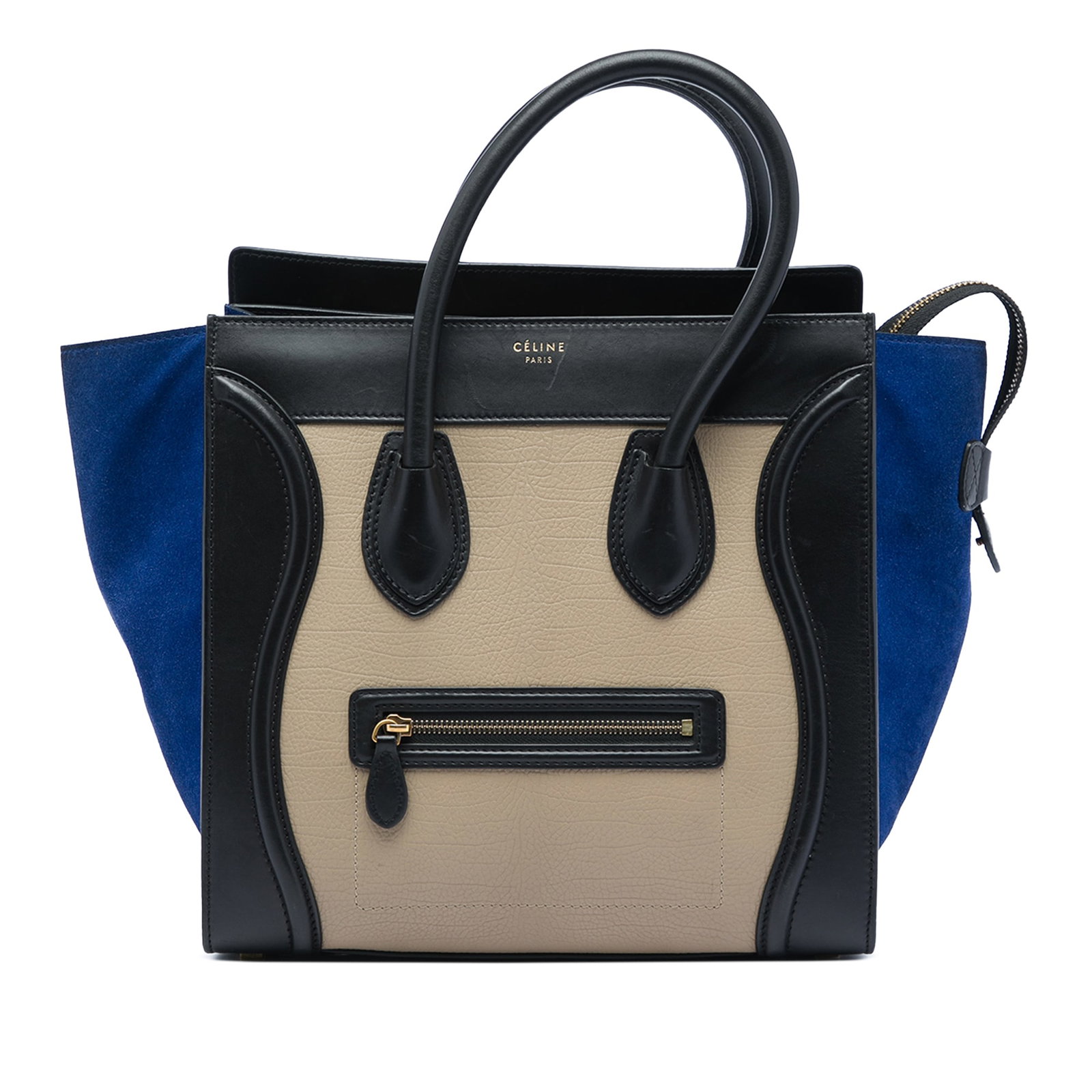 Celine Mini Luggage Tote in Tricolor Calfskin and Suede (1 of 6)