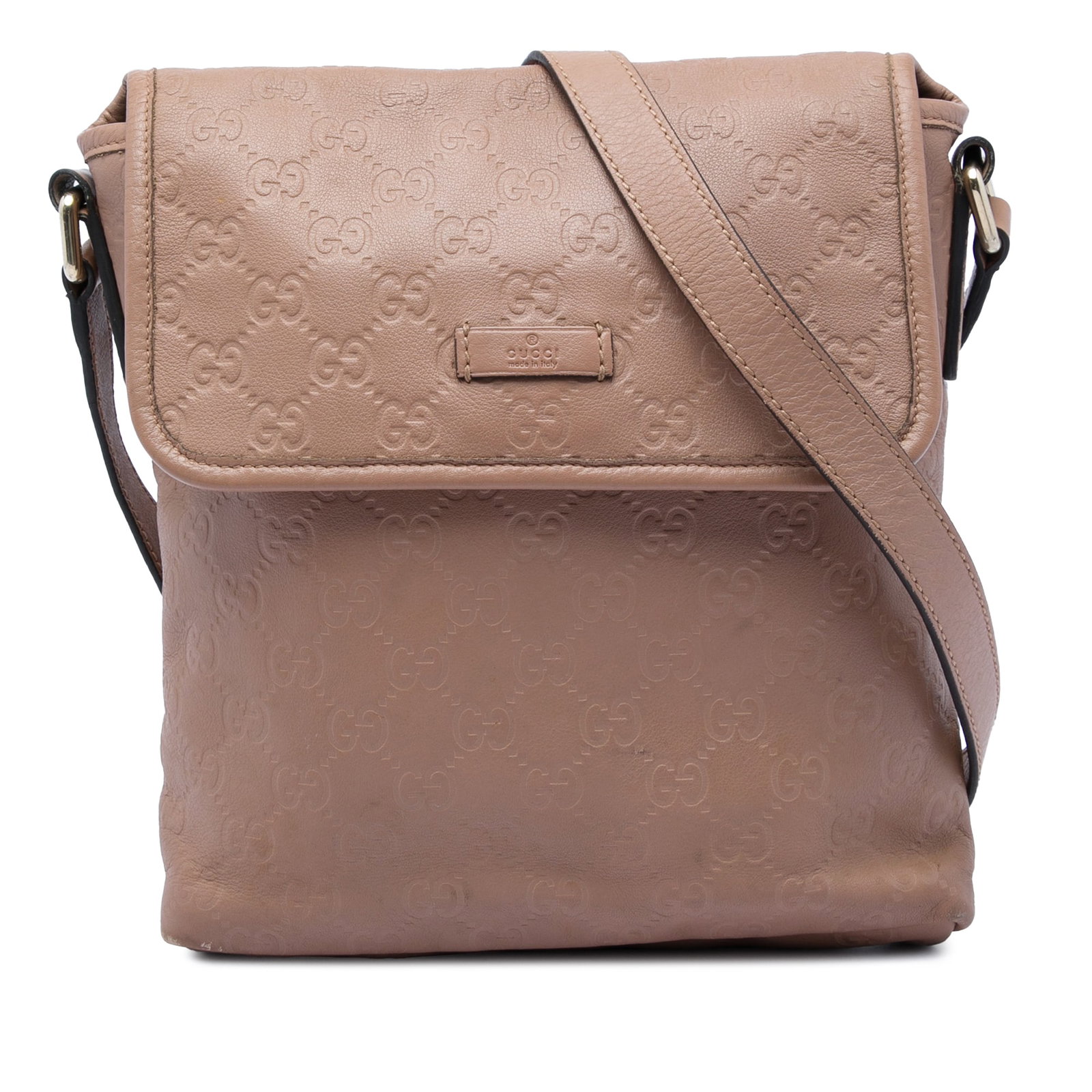 Gucci Guccissima Leather Crossbody Bag Brown (1 of 5)