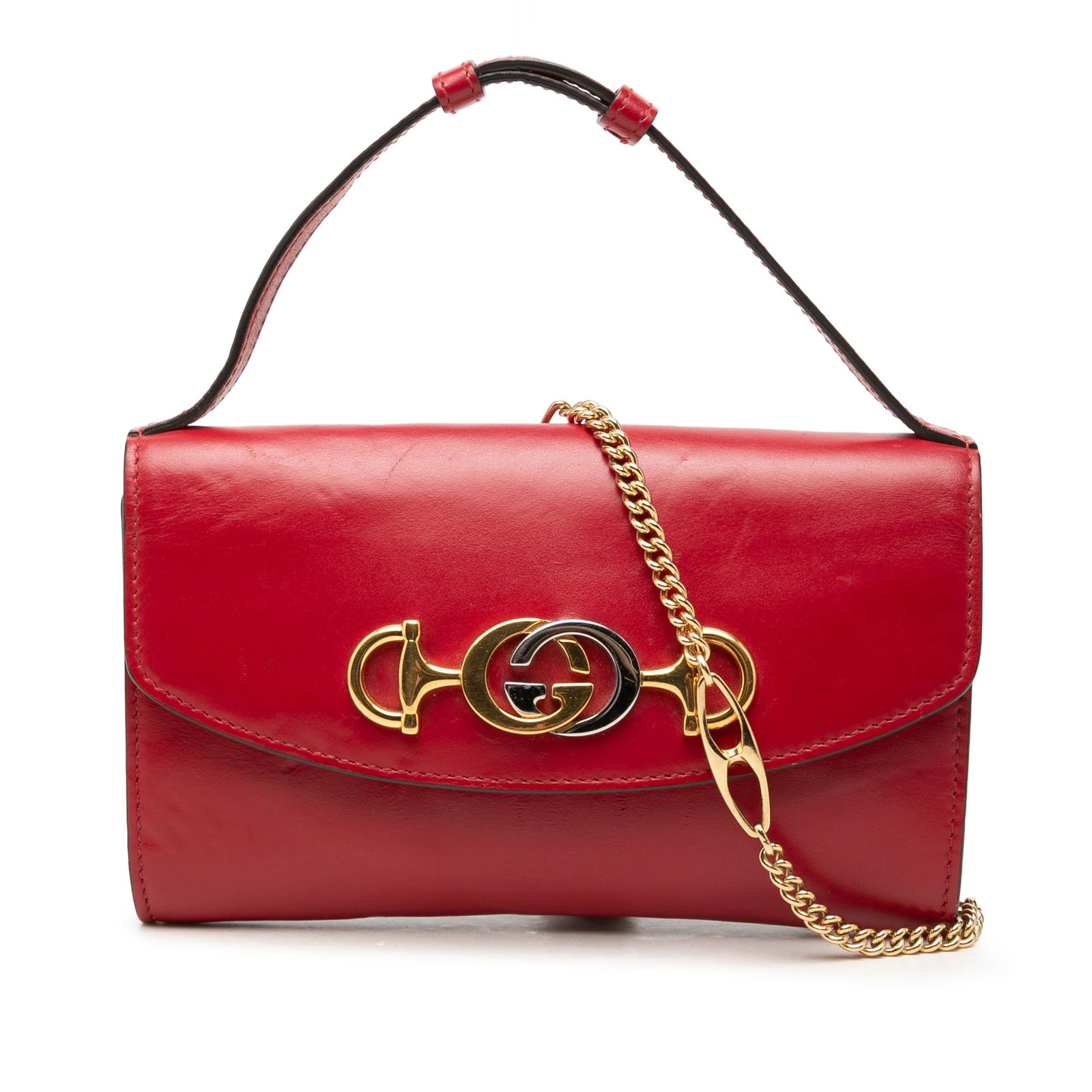 Gucci Zumi Mini Calfskin Leather Satchel Red (1 of 8)