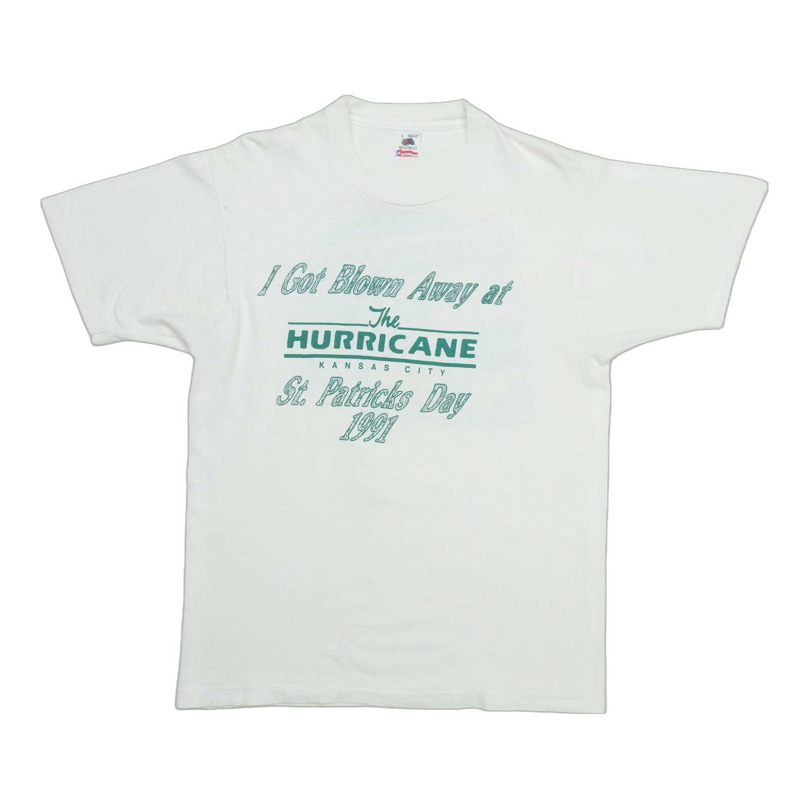 Vintage 1991 Kansas City St Patricks Day Hurricane Shirt Large (1 of 7)