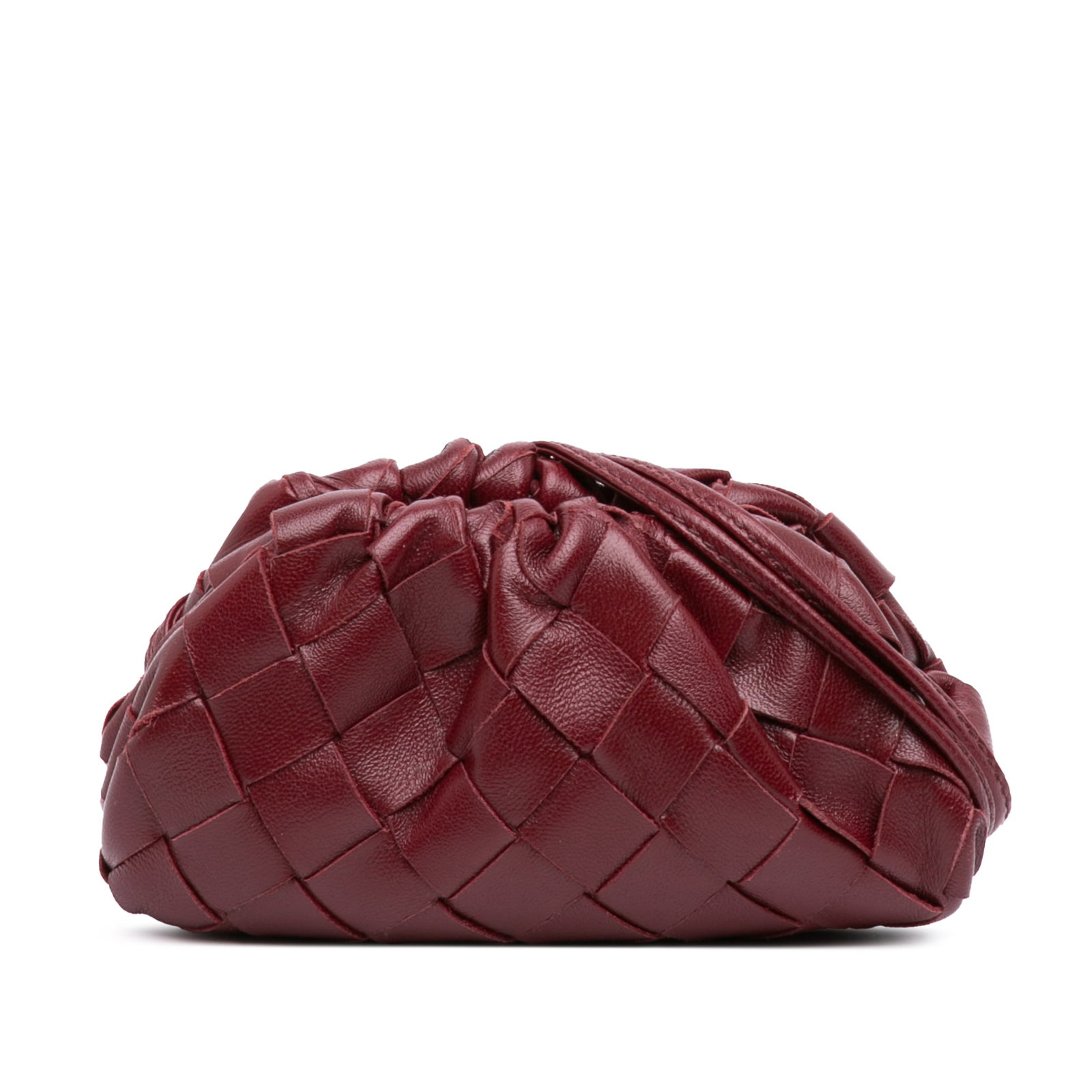 Red Leather Crossbody Bottega Veneta The Extra Mini Pouch: Red Leather Crossbody Bottega Veneta The Extra Mini Pouch A compact Bottega Veneta crossbody bag crafted in red leather with the signature Intrecciato design. The Extra Mini Pouch features a leather b