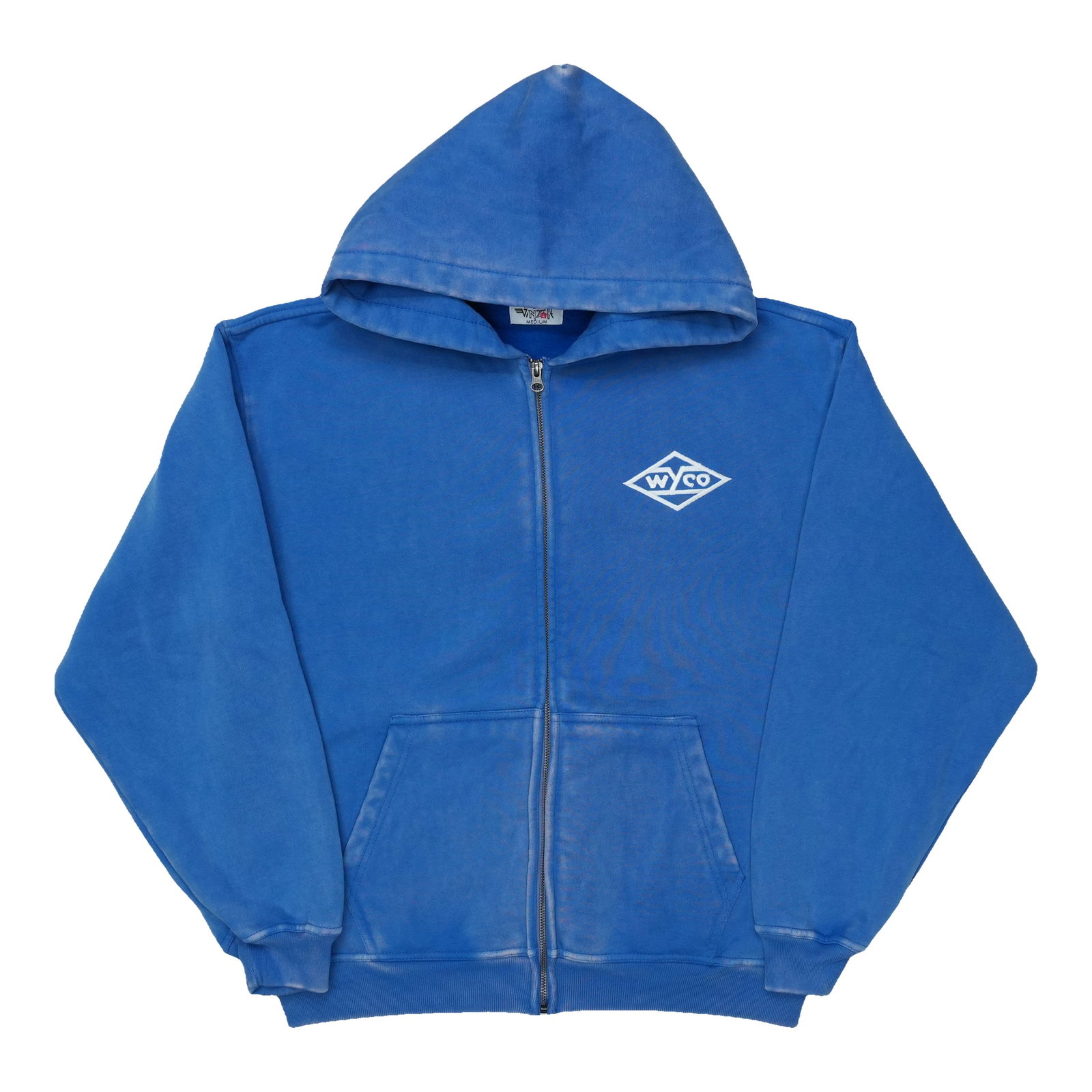 Dusty Blue Full Zip Hoodie Size Medium (1 of 1)