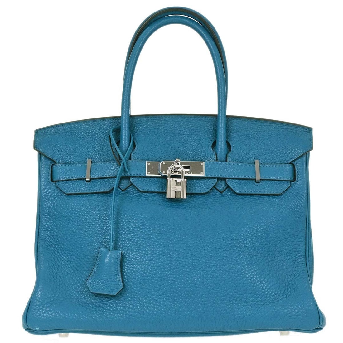 Hermes Birkin 30 Verso Blue Izmir Taurillon Clemence Top Handle Bag (1 of 18)