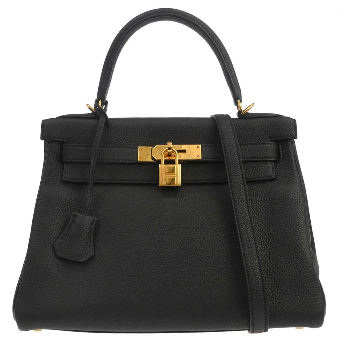 Hermes Kelly 28 Retourne Black Togo Leather 2 Way Satchel (1 of 18)