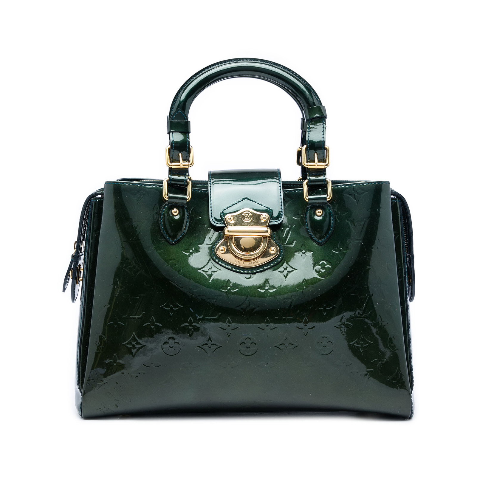 Louis Vuitton Melrose Avenue Monogram Vernis Leather Handbag: Louis Vuitton Melrose Avenue Monogram Vernis Leather Handbag The Louis Vuitton Monogram Vernis Melrose Avenue is a structured handbag crafted in green vernis leather with flat leather handles, a top s