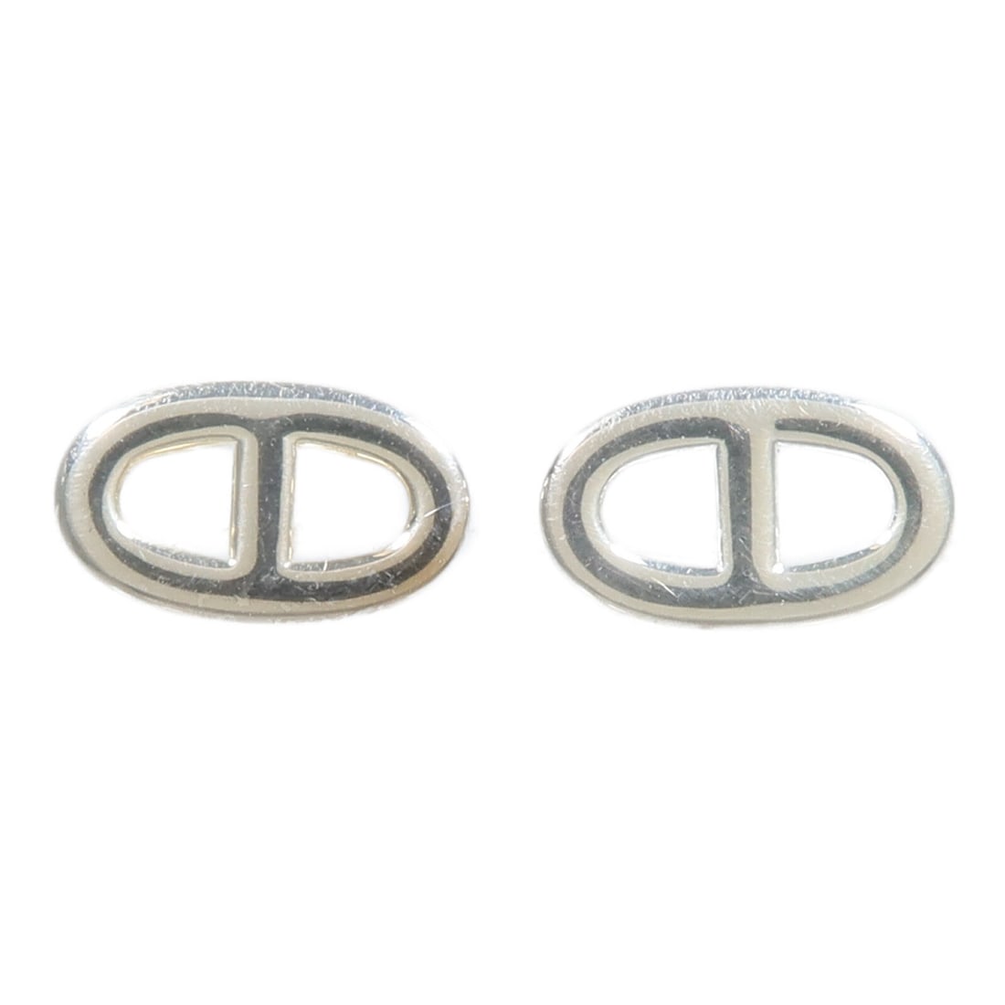 HERMES Farandole sterling silver pierced earrings very small model (1 of 7)