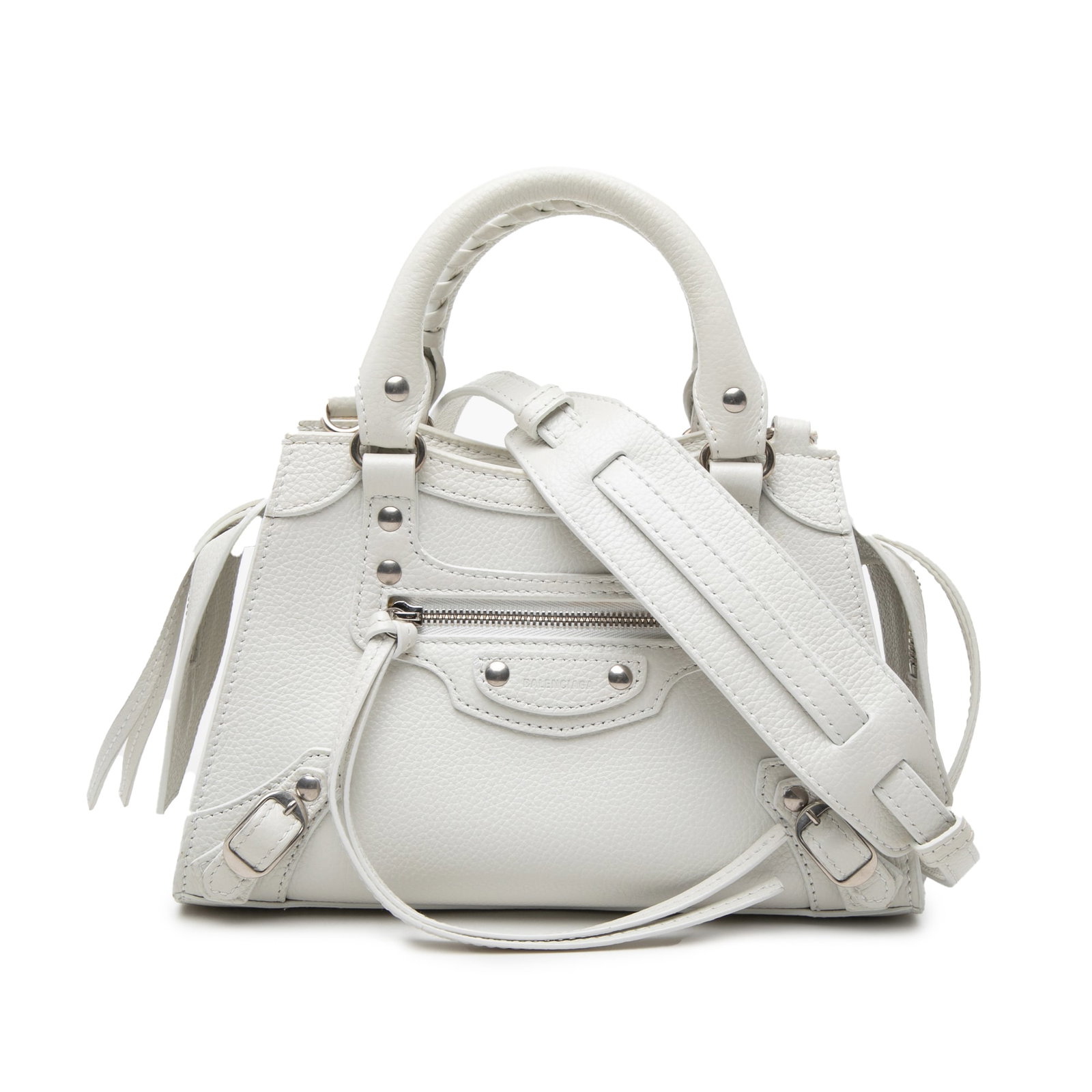 Balenciaga Neo Classic City Mini Leather Satchel White (1 of 8)