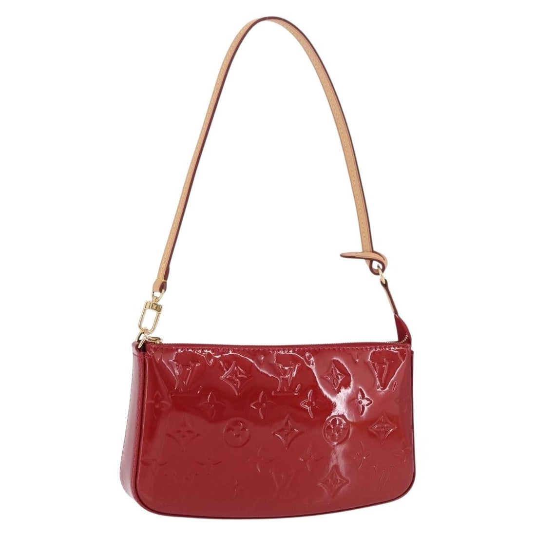 Louis Vuitton Vernis Accessory Pouch Rouge Grunadine Patent Leather: Louis Vuitton Vernis Accessory Pouch Rouge Grunadine Patent Leather Louis Vuitton Monogram Vernis Pochette Accessoires in Rouge Grunadine, crafted in patent leather. This women's accessory pouch is ma