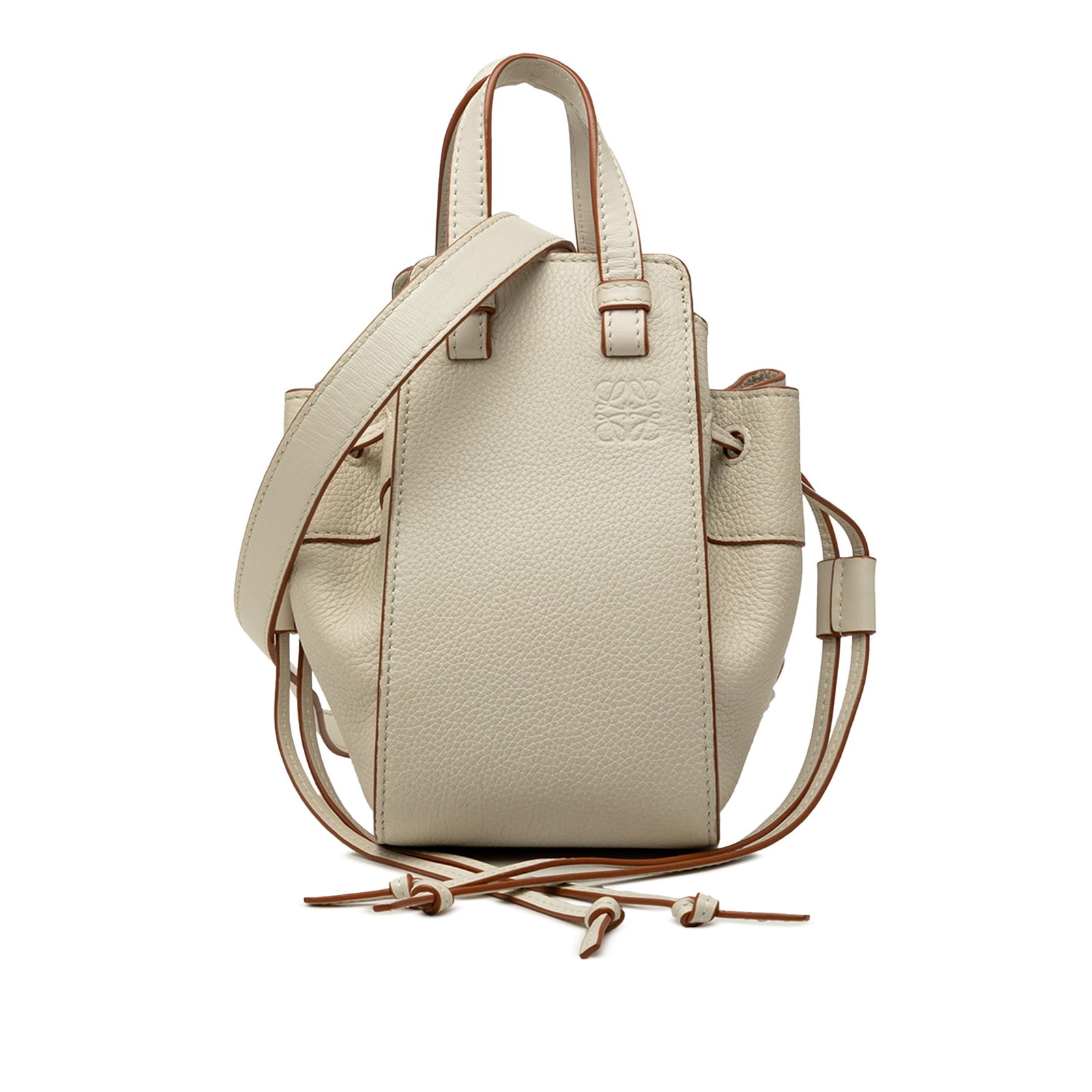 LOEWE Hammock Mini Grained Calfskin Leather Satchel White (1 of 7)
