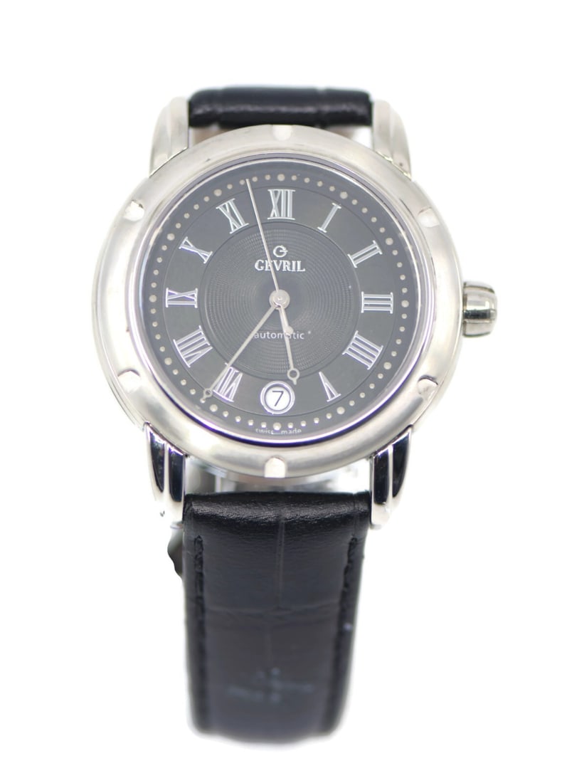 Gevril Automatic Watch AO111R1 39mm Stainless Steel Grey Dial: Gevril Automatic Watch AO111R1 39mm Stainless Steel Grey Dial This Gevril Automatic Stainless Steel Watch combines classic elegance with modern functionality. Featuring a sleek grey dial and a durable