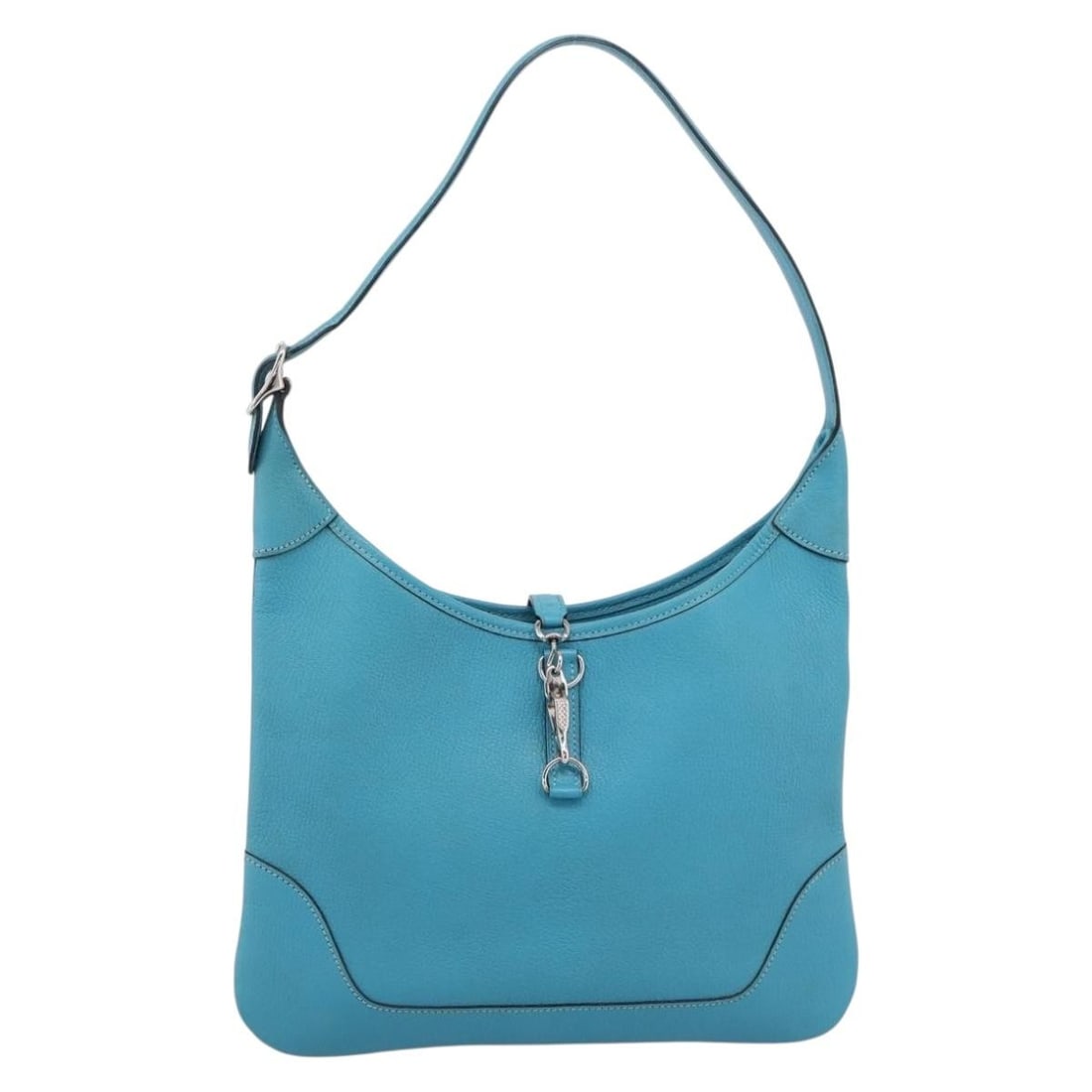 Hermes Trim Blue Leather Shoulder Bag 30cm (1 of 18)
