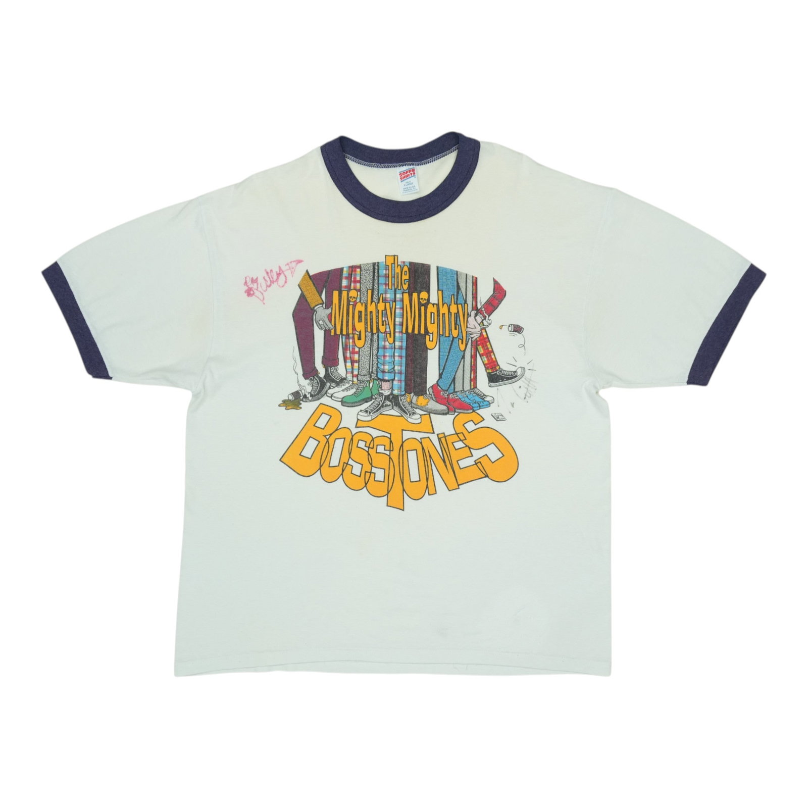Vintage 1994 Mighty Mighty Bosstones White XL Graphic Shirt (1 of 6)