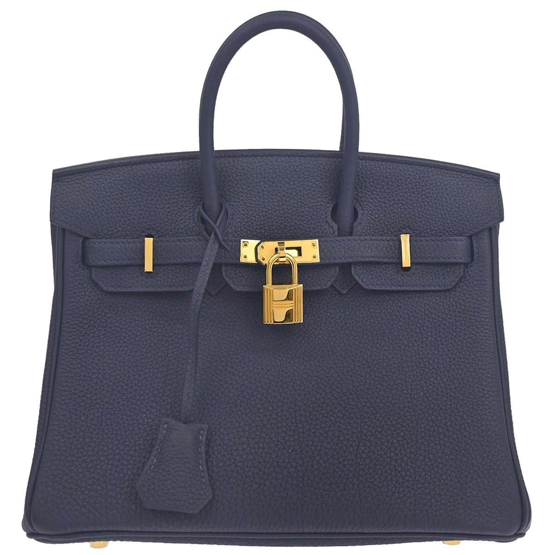Hermes Birkin 25 Blue Nuit Togo Leather Top Handle Bag (1 of 13)