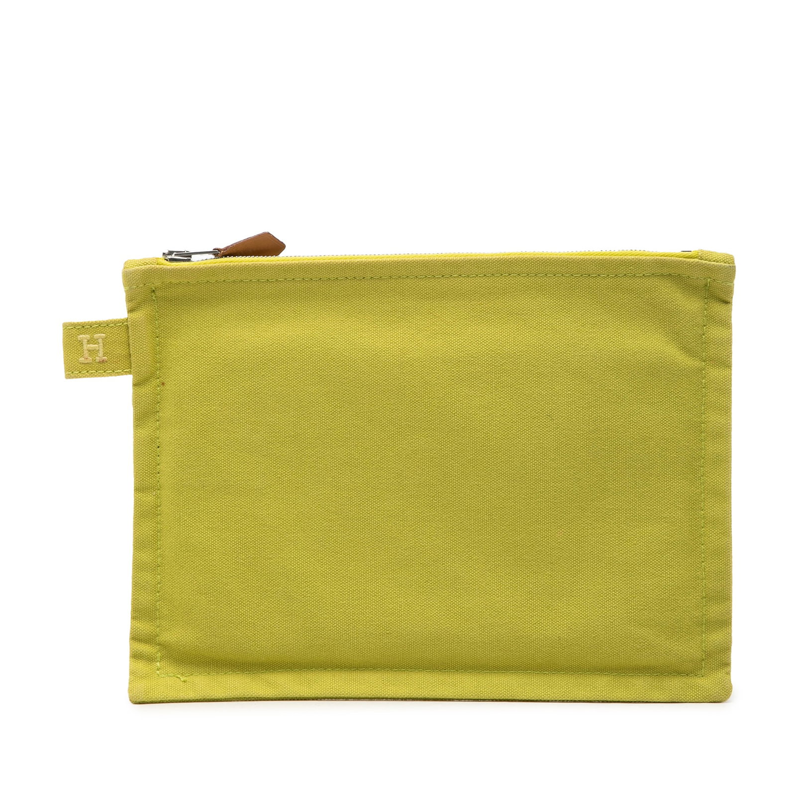 Hermes Bora Bora PM Toile Zip Pouch Green Canvas (1 of 6)