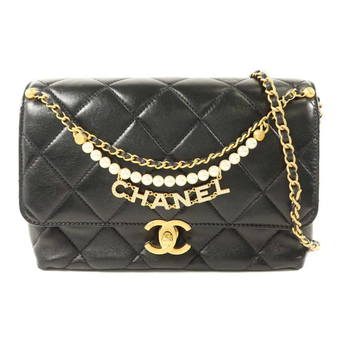 Chanel AS5011 CC Chain Shoulder Bag Black Lambskin (1 of 18)