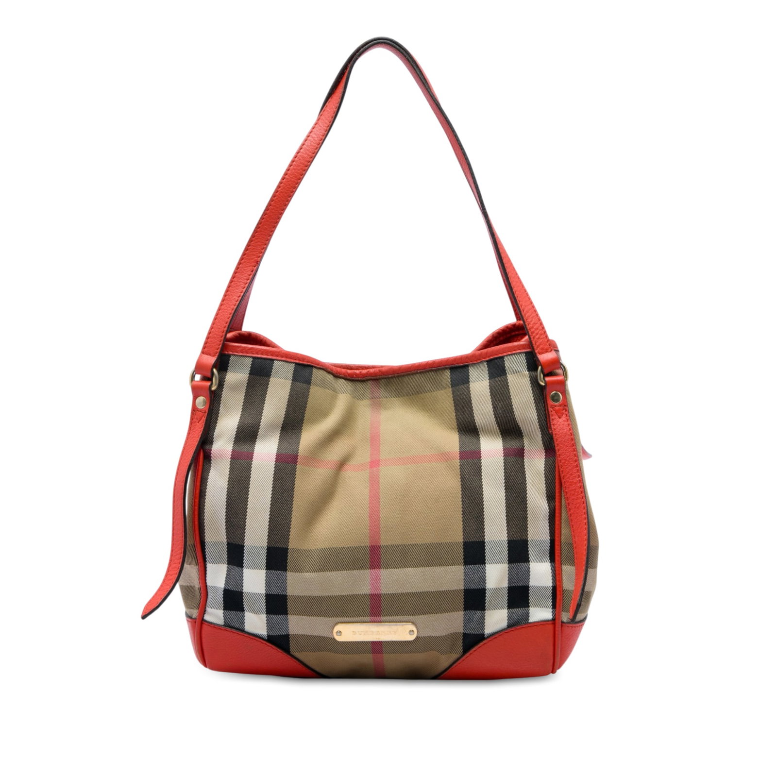 Burberry Canterbury Tote Small House Check Canvas Bridle Bag (1 of 6)